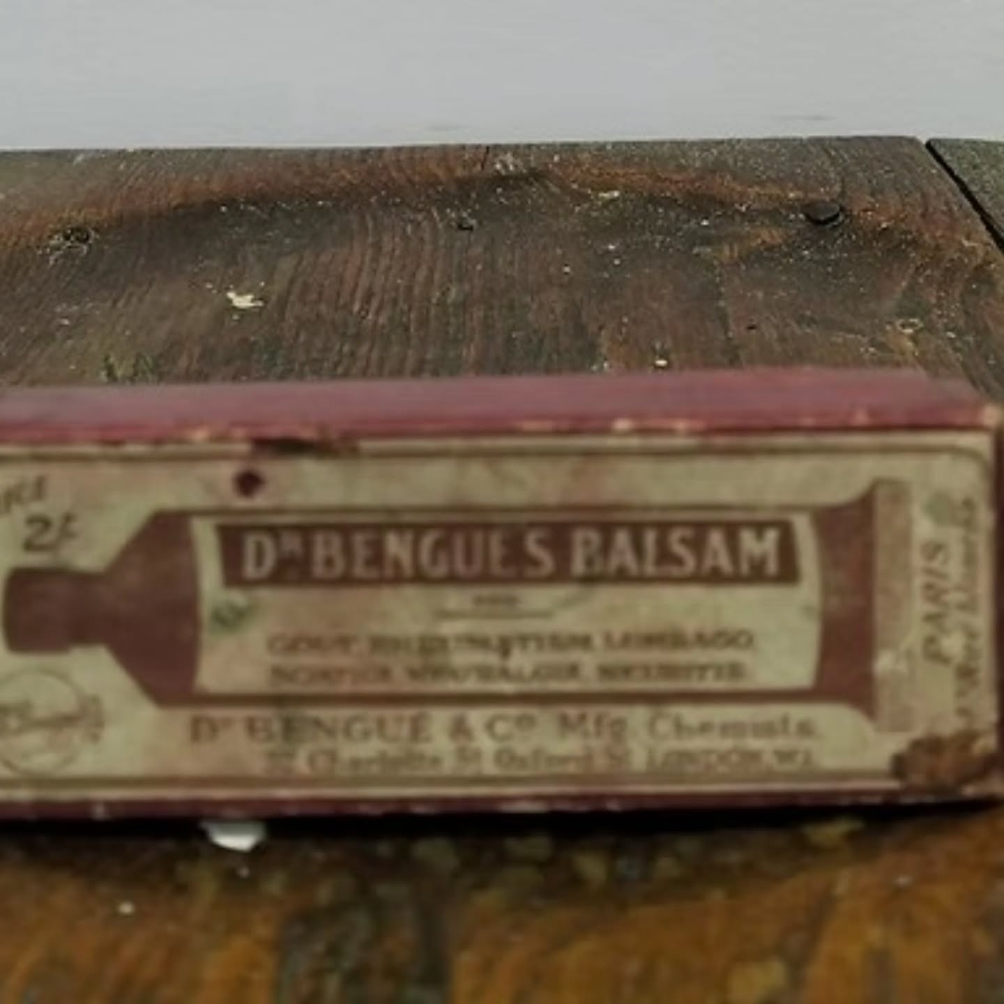 Antique Dr Bengues balsam cardboard box french original and rare!!! | https://share.google/DCFo1uMzO2gvW0nz4