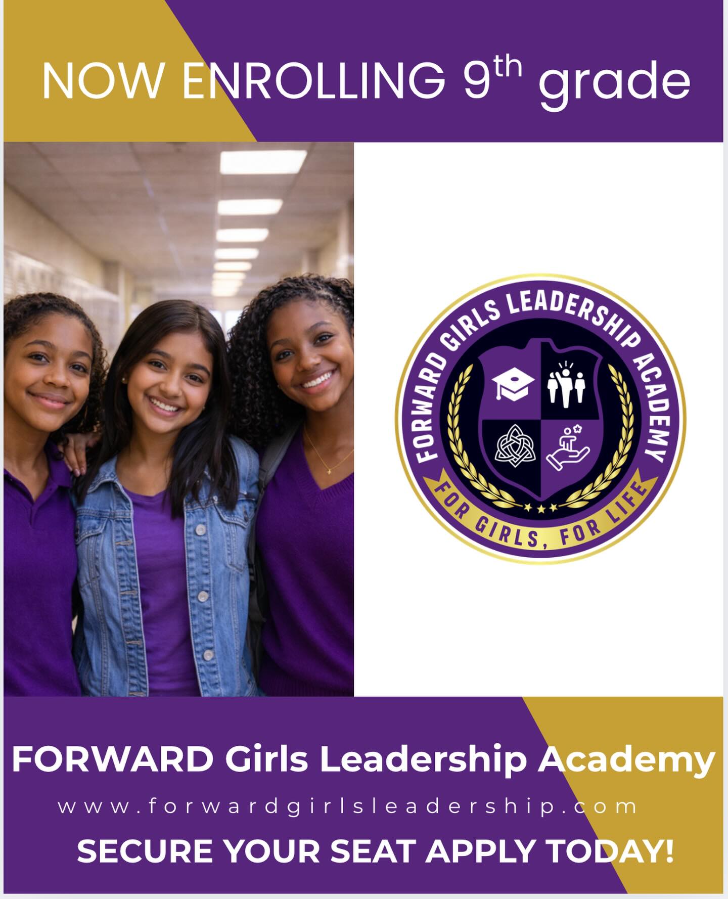 📚Our ENROLLMENT PORTAL IS OPEN!
🎓Apply to enroll your daughter TODAY, to secure her seat in the 1st graduating class of FORWARD Girls Leadership!
.
#thisiscleveland #forwardgirls #allgirls #highschool #clevelandoption