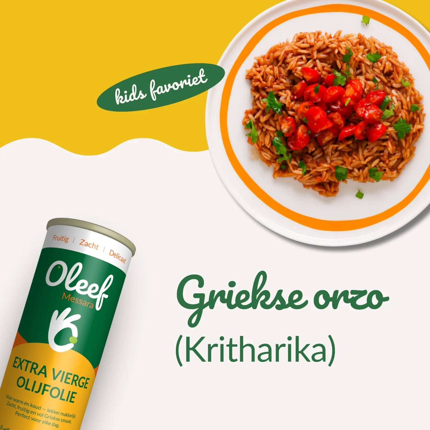 Vind je dat superromige bolletje orzo dat je bij de Griek krijgt ook zo lekker? Maak dan dit makkelijke gerecht met orzo, tomaat, een vleugje nootmuskaat, kaneel en kruidnagel. Kids favoriet.
Oleef Messara geeft het die échte Griekse smaak👌🏼.
Ga jij hem maken? Oleef smakelijk!
Het recept vind je op www.oleef.nl
#orzo #makkelijkrecept #ExtraVierge #ExtraLekker #oleefsmakelijk
