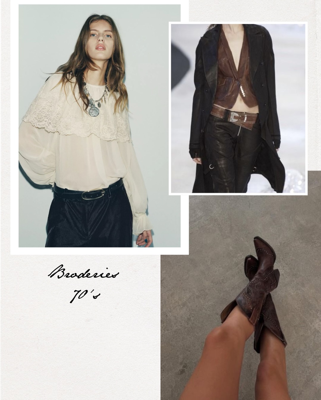 Blouses volumineuses, manteaux afghans, pantalons en daim, santiags… on ne se lasse pas du style western cowboy et vous non plus !
Chaque semaine de nouvelles pièces rejoignent les portants de nos boutiques pour notre plus grand bonheur.
western style style bohème tendances 2026 mode vintage vintage lover boutique vintage paris parisian vintage shop friperie paris