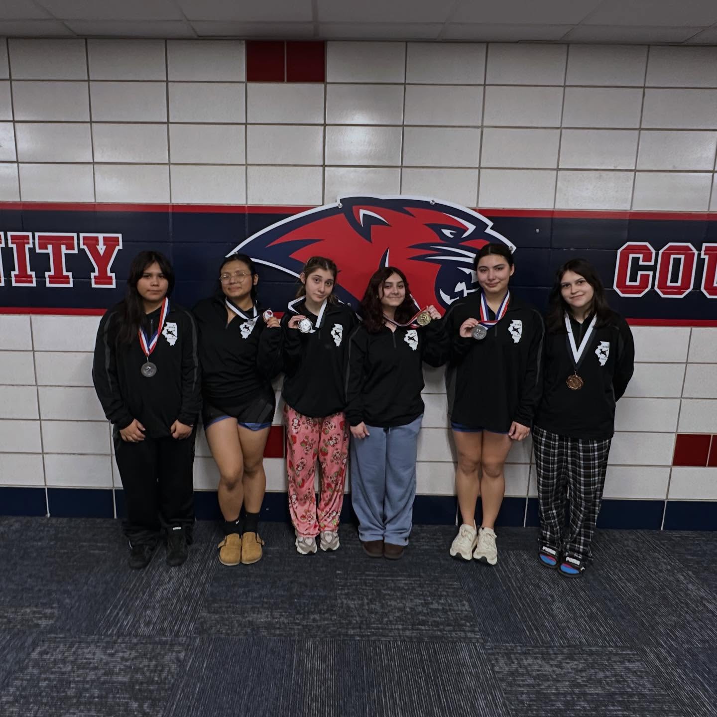 Girls Larkin wrestling team takes home 6 medals!