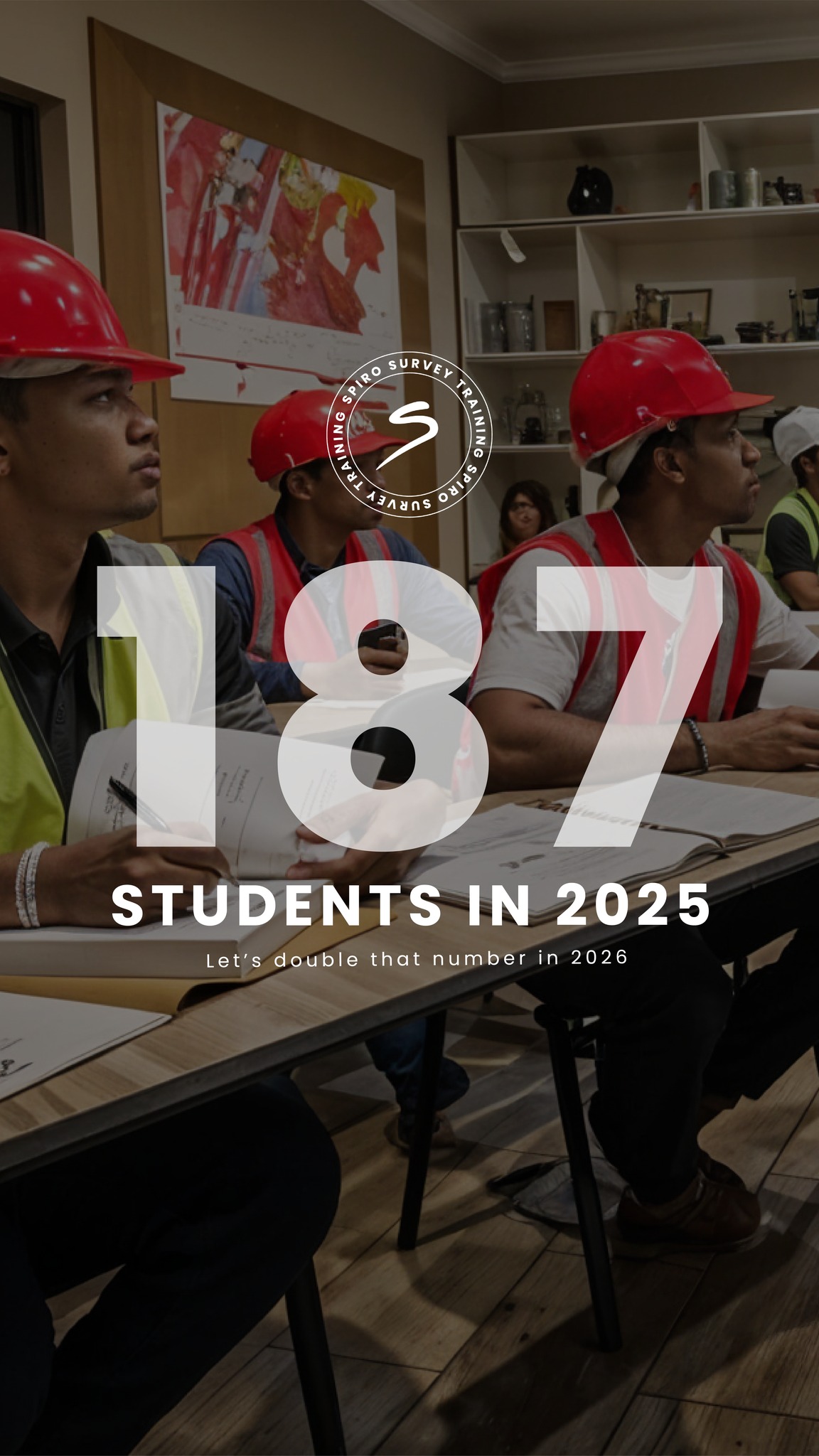 In 2025, Spiro Survey Training Academy proudly trained 187 students across our Surveying and Sampling courses.
Now, we’re setting our sights even higher. Let’s make 2026 our biggest year yet.
Enroll now for the 2026 training calendar and join a growing network of driven professionals building their future in the mining and surveying industry.
#SpiroSurveyTraining #TotalStudentsEnrolled #LetsDoubleThatNumber #DrivenProfessionals #BuildYourFuture