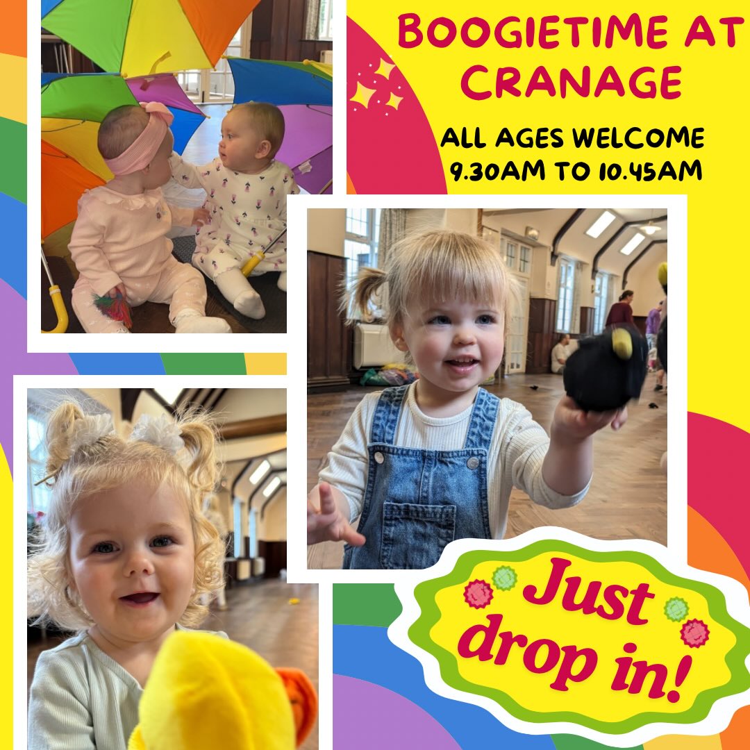 Back at Cranage Village Hall this Thursday 8th January for some Boogietime fun with Hannah.
Just drop in and pay on the door £7.50 for the first child and £1 for additional siblings over 12 months.
Refreshments are included and available from 9.30am.
We can’t wait to see you all xx
#holmeschapel #cranage #holmeschapelmums