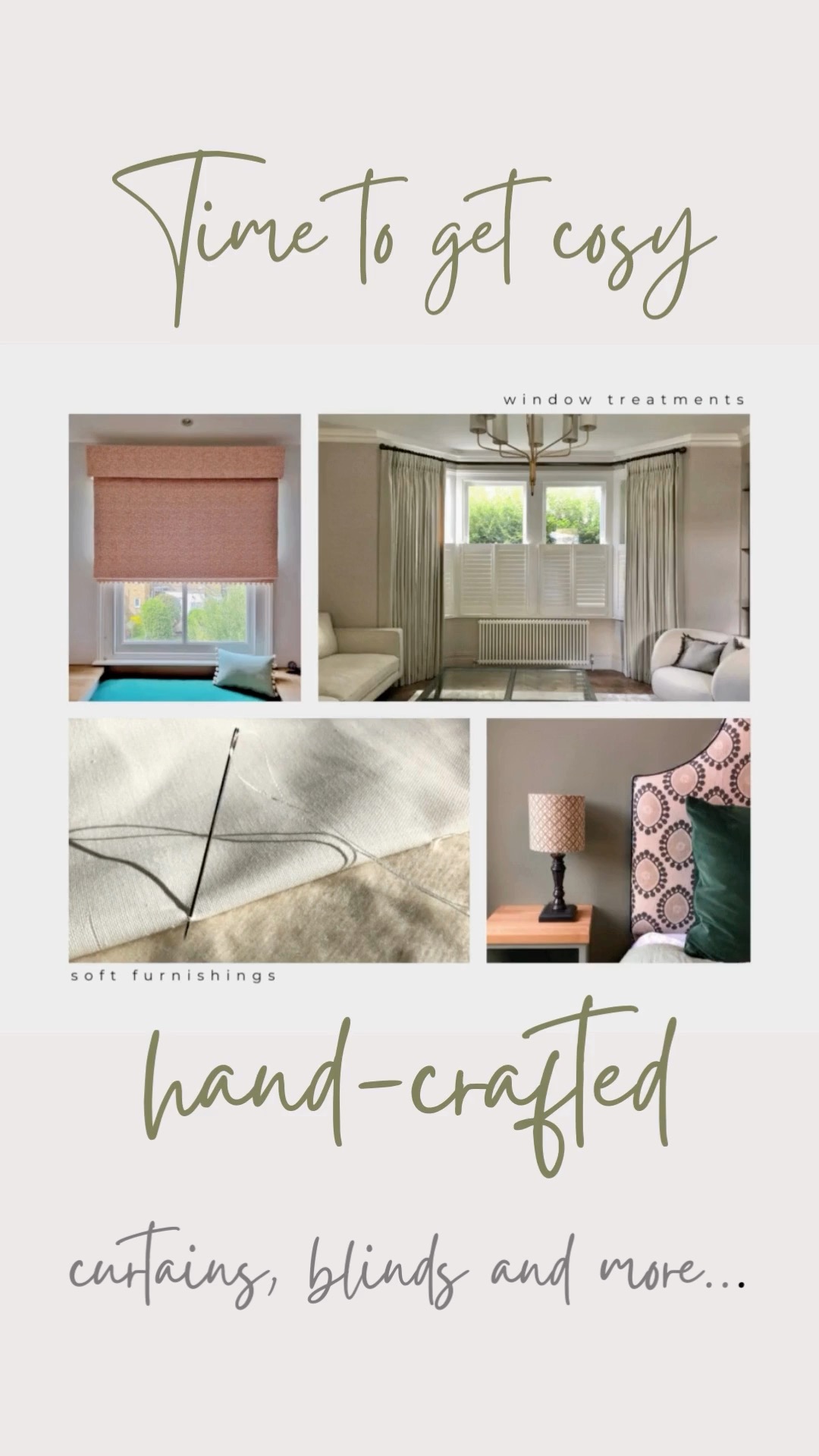 It's cold out there folks! A gorgeous pair of hand-stitched curtains will make all the difference to your home making it warm and cosy. Get in touch if you're thinkign about new window treatments. I also make blinds, cushions and more so it doesn't just have to be curtains!
#romanblindmakers #northcoteroad #fulham #tootingnewsie #interiordecor #romanblindmaker #balhamnewsie #softfurnishing #TootingBec #southlondon #softfurnishings #custommade #tooting #balhammums #southwestlondonmums #tootingmums #madetomeasure #balhamlife #windowtreatments #curtains #curtainmaker #earlsfield #romanblinds #handmade #maker #balham #wandsworth #localmaker #localmakers #bespoke