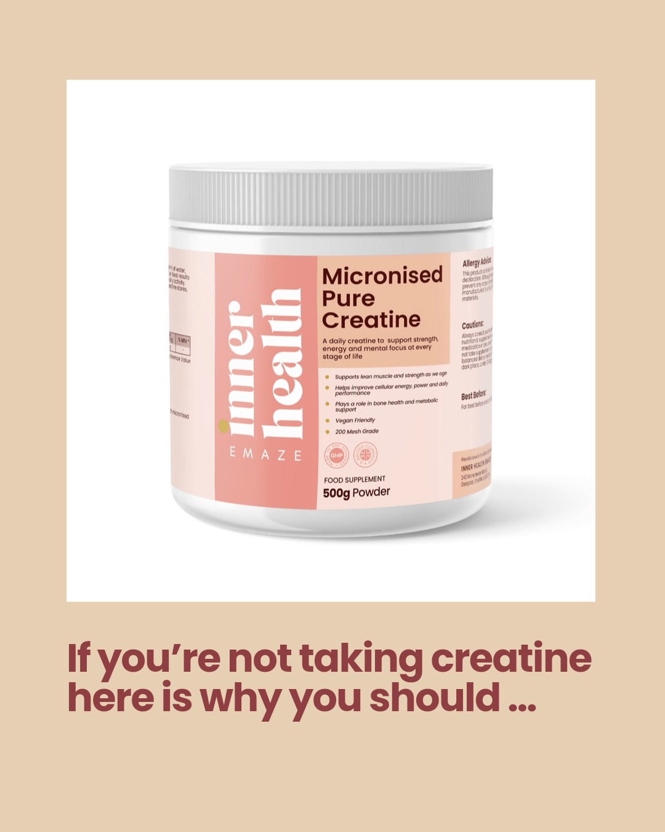Creatine isn’t just for athletes it’s for women who care about their energy, strength, and long-term health.
It supports lean muscle, brain function, and resilience through every stage of life including hormonal change.
Strong isn’t a trend.
It’s a longevity strategy.