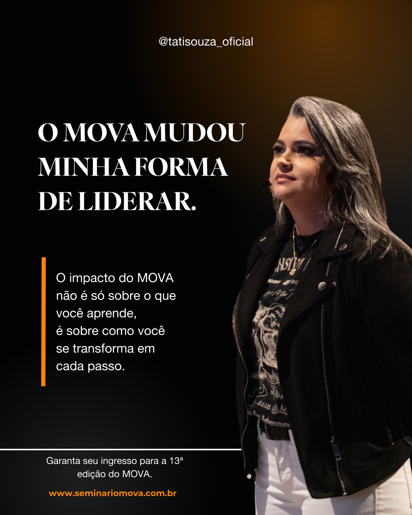 🚀 O MOVA mudou minha forma de liderar. O impacto não está apenas no que você aprende, mas na transformação que acontece em cada passo. Prepare-se para se surpreender com o poder de transformação do MOVA!
🎟️ Garanta seu ingresso para a 13ª edição do MOVA e venha viver essa experiência transformadora!
#LiderançaTransformadora #MOVA #InteligênciaEmocional #LiderançaFeminina #DesenvolvimentoPessoal #TransformaçãoDeLiderança
#desenvolvimentopessoal #autoconhecimento #borafazervalerapena #carreira #palestrante