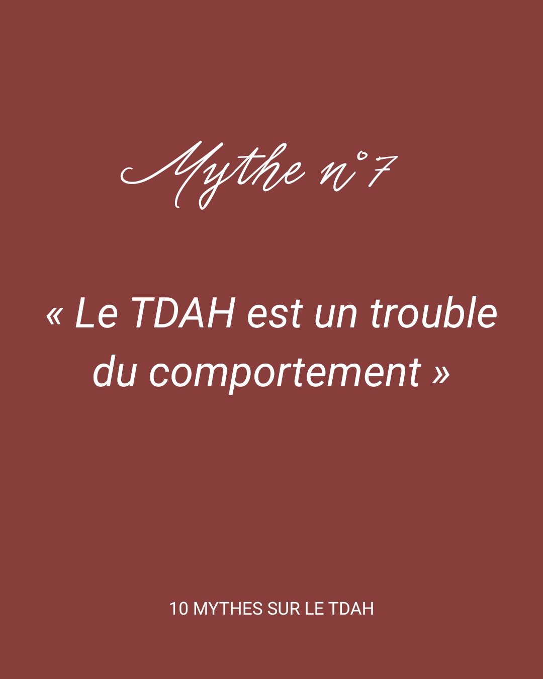 Mythe n°7 : « le TDAH est un trouble du comportement »
C’est probablement l’erreur la plus répandue… et la plus dommageable.
Réduire le TDAH à un “problème de comportement”, c’est confondre ce qui se voit avec ce qui se joue réellement dans le cerveau.
Le TDAH n’est pas un trouble du comportement, c’est un trouble du développement du cerveau, qui touche en profondeur les fonctions exécutives et la régulation émotionnelle.
Les neurosciences sont claires depuis des années :
le cœur du TDAH concerne
• l’inhibition
• la mémoire de travail
• la planification
• la gestion du temps et de l’effort
• la régulation émotionnelle
Le comportement n’est qu’une conséquence visible d’une dysrégulation interne.
Autrement dit :
la forme la plus bruyante, la plus visible… est en réalité la plus rare.
La majorité des personnes TDAH ne “débordent” pas : elles luttent en silence, masquent.
Ce qui domine cliniquement, ce n’est pas l’agitation, mais :
• l’inattention persistante
• la surcharge cognitive
• la fatigue exécutive
• la dysrégulation émotionnelle
Réduire le TDAH à un trouble du comportement, c’est :
• passer à côté de la majorité des profils
• renforcer la culpabilité et la honte
• retarder les diagnostics
La science est claire :
le TDAH est un trouble des fonctions exécutives et de la régulation émotionnelle.
Le comportement n’est que la partie émergée de l’iceberg.
Prochaine publication : mythe n°8 — « les stimulants rendent dépendant ».
#TDAH #ADHD #Neurosciences #Psychiatrie #SantéMentale #MentalHealth