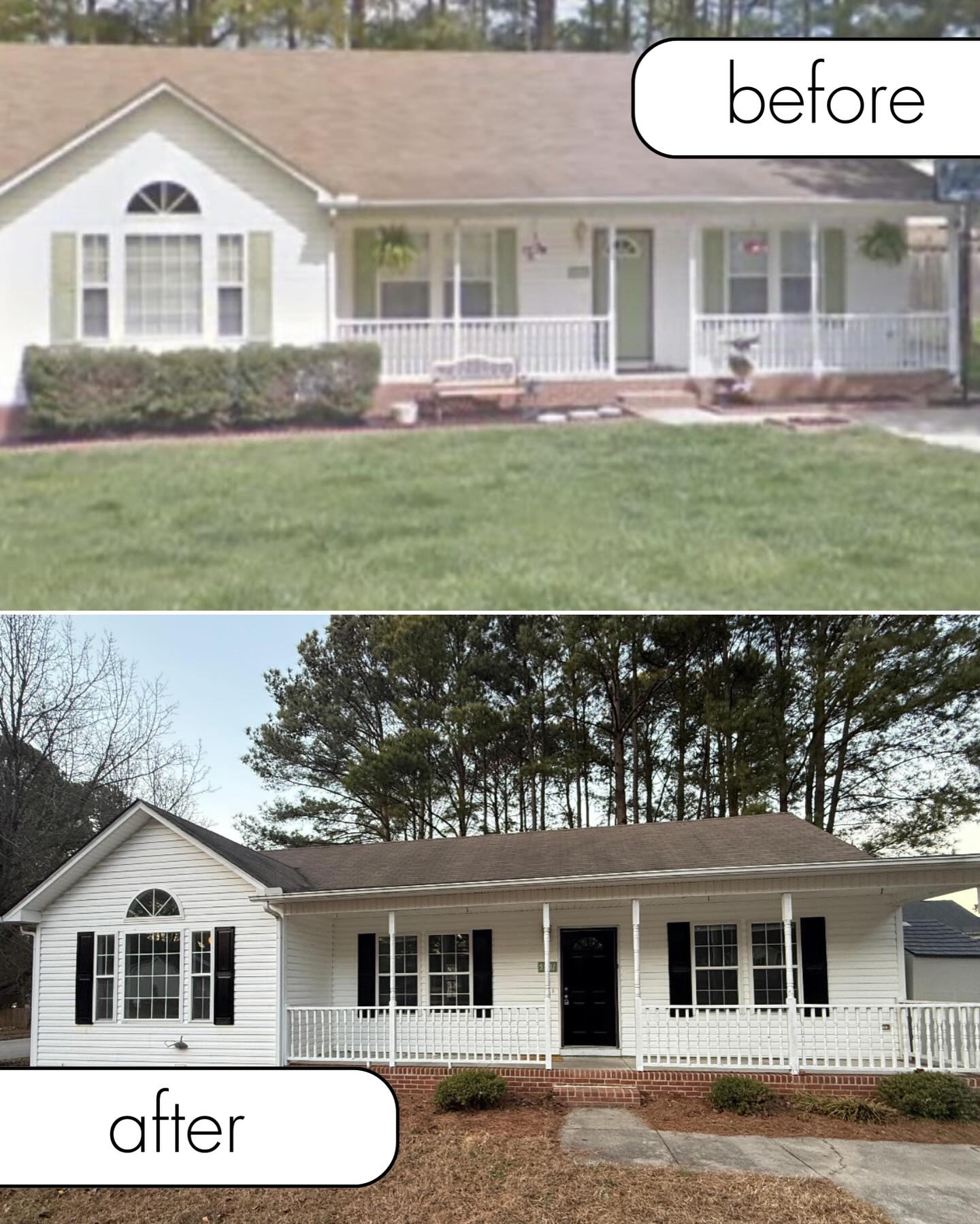 Loving this transformation! 😍 #outdoorremodeling #painting #homeremodeling #laborwarranty