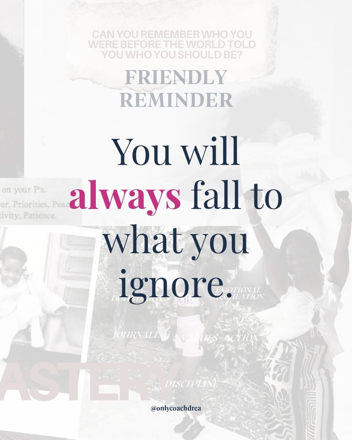 Avoidance is expensive.
Facing the hard of parts within yourself aren’t as scary as you’re making it…
What’s really scary is pretending it doesn’t exist then wasting more of your life wondering why things haven’t changed.
So it’s this simple:
1. Write out your common barriers you face within yourself
2. Analyze the reason you have this barrier
3. Accept that this barrier kept you from getting to where you want to be
4. Replace this barrier with aligned action
This process removes the power a barrier may have over you and puts in you in the rightful position of having power over those things.
Because you do.
Track your process just for a week and watch you become more of a master of your mind.
Action > inaction. 🤝🏾