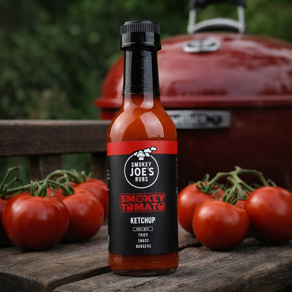 Smokey, rich with a real deep tomato flavour.
This is my take on ketchup.
Made with ripe tomatoes and a touch of smoke, it’s built for backyard cooks and kids alike,. Thick enough to cling to fries, great on a a classic pie or sausage sizzle, and spot on with a burger straight off the BBQ.
Just pure honest flavour that belongs in every pantry
Grab a bottle and keep it on hand.
👉 www.smokeyjoesrubs.com
