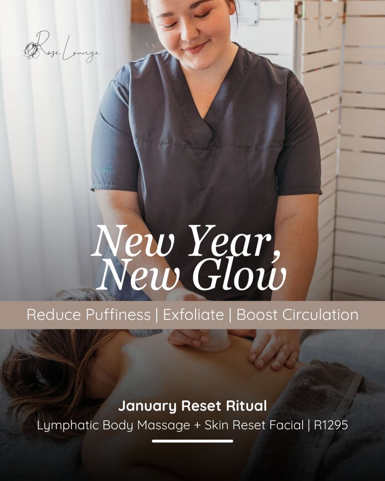 If your skin (and body) are still feeling the effects of December, this one’s for you.
Our January Reset Ritual with Ashley is a 90-minute full reset designed to detox, de-puff and deeply hydrate, leaving you feeling lighter, refreshed and glowing from head to toe.
You’ll enjoy a 45-minute lymphatic body massage
👉 Boost circulation
👉 Reduce puffiness
Followed by a 45-minute Skin Reset Facial - a professional skin renewal treatment that gently exfoliates, detoxes and restores radiance using volcanic ash, Vitamin C and barrier-supportive actives.
Finished with a lymphatic facial massage for that fresh, post-holiday glow. 😍
Perfect for sun-stressed, dull or congested skin, and ideal if you want to start the year feeling your best.
Grab our January Reset Ritual today for just R1295 - Valid until 30 January 2026
Comment below “book now” and I will send you the booking link.
#somersetwest #januaryreset #lymphaticmassage #glowingskin