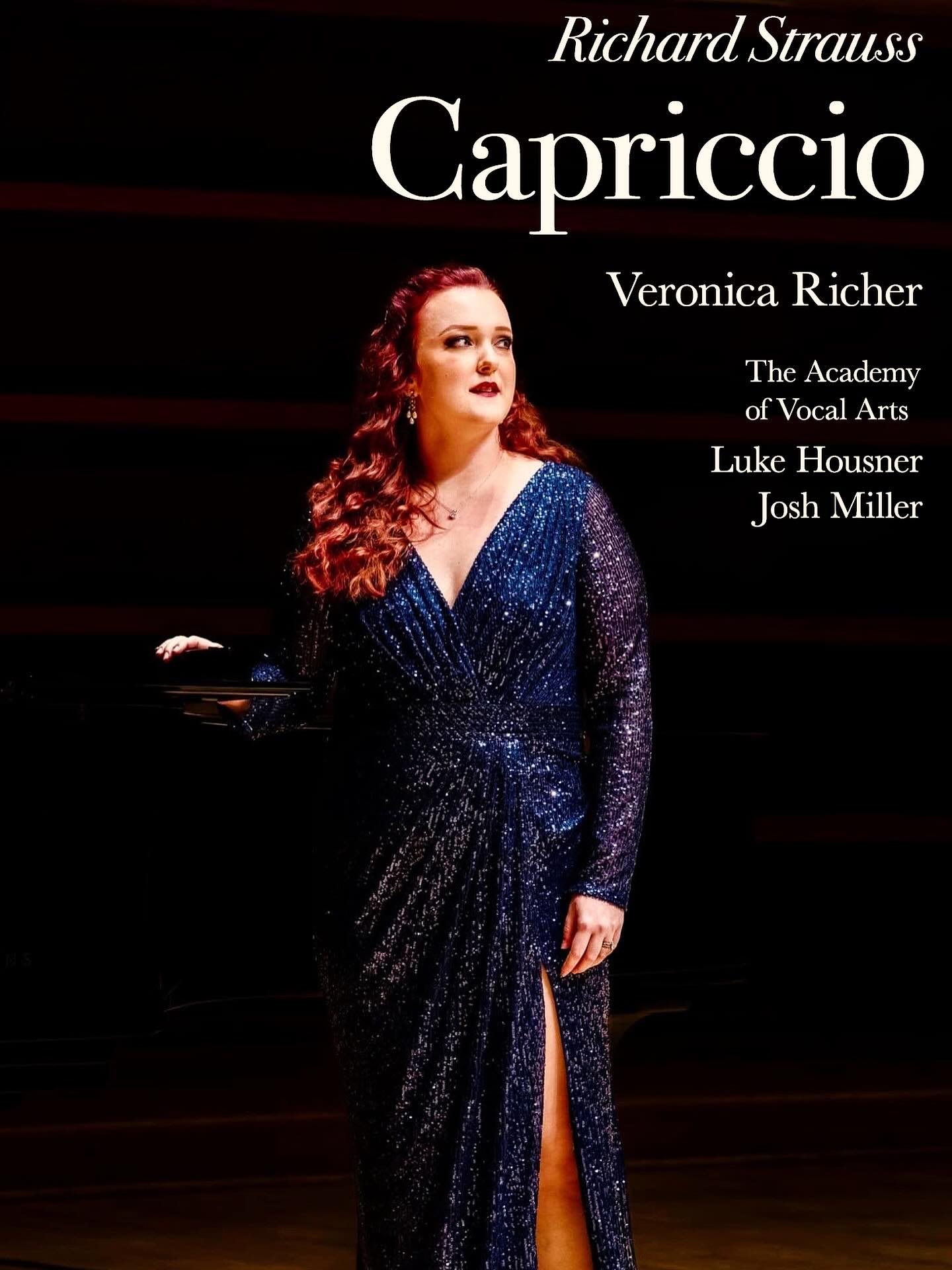 @avaopera openโs Straussโ Capriccio on January 17! I am so excited to debut my first of hopefully many Strauss roles, Countess Madeleine. This opera has been the most challenging, but also most rewarding, music I have had the pleasure of working on. Directed by Josh Miller and maestro Luke Housner at the piano, you wonโt want to miss this conversation on music ๐ต
