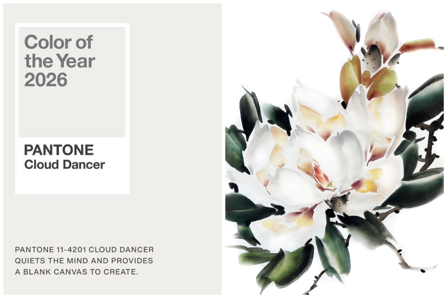 “Cloud Dancer,” the 2026 Color of the Year, is said to “quiet the mind and offer a blank canvas for creation.”
To the brush artist, that cloud-like canvas is rice paper.
An ancient poet wrote:
Light like cicada wings
轻似蝉翼
White like snow
白如雪
Quivers like fine silk
抖似细绸
Without sound
不闻声
Guided by a quiet mind, open heart, and joyful spirit, the artist’s brush dances on clouds.
Our Winter 2026 Chinese Brush Painting begins this week! Ready to go Cloud Dancing with me?
#HappyNewYear
#backtoschool
#winter2026
#coloroftheyear #clouddancer #chinesebrushpainting #ricepaper #artclasses
@uclaextension @segerstromarts @huntingtonbeachartcenter @uclaolli @westlaveteranshome @mayeefutterman.com