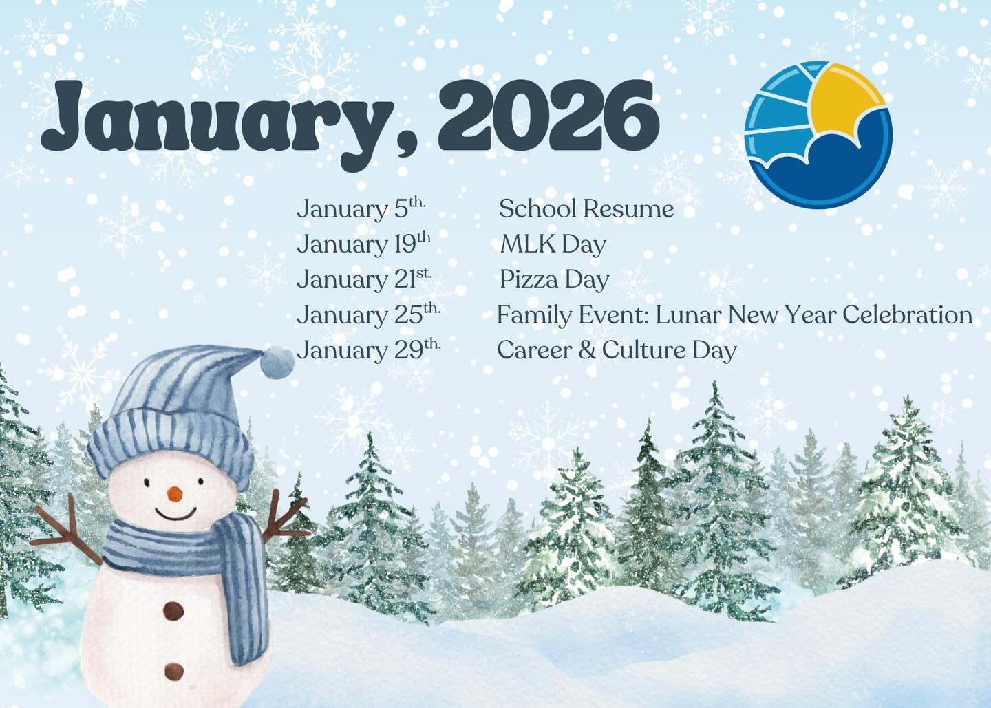 #january #sunrisemontessori #schoolevents