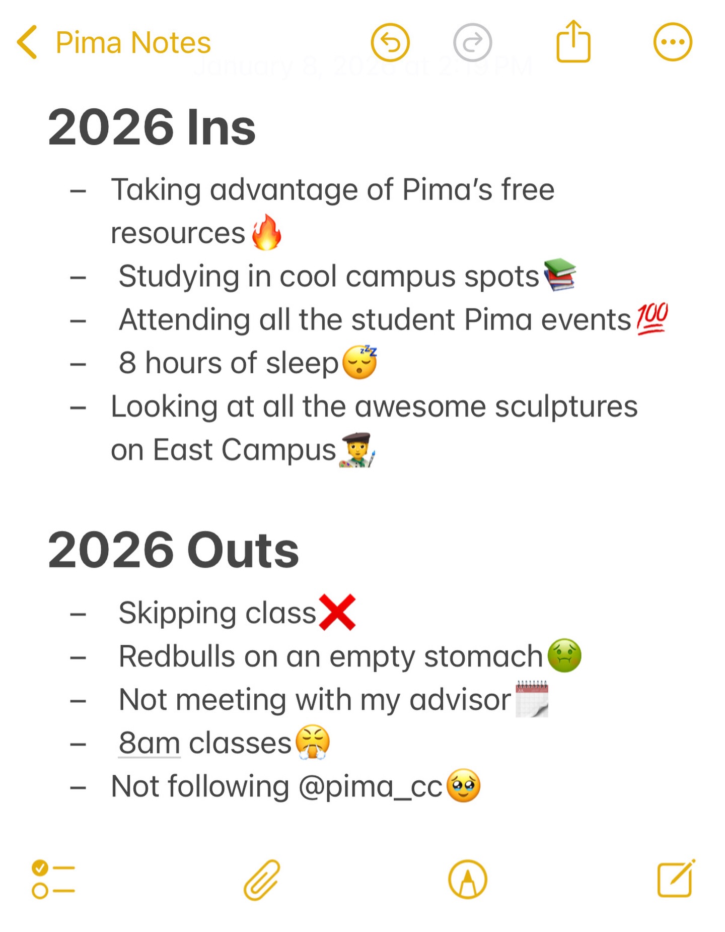 Locked in, manifesting, and hydrated, somehow. What are your 2026 Ins and Outs? 💙