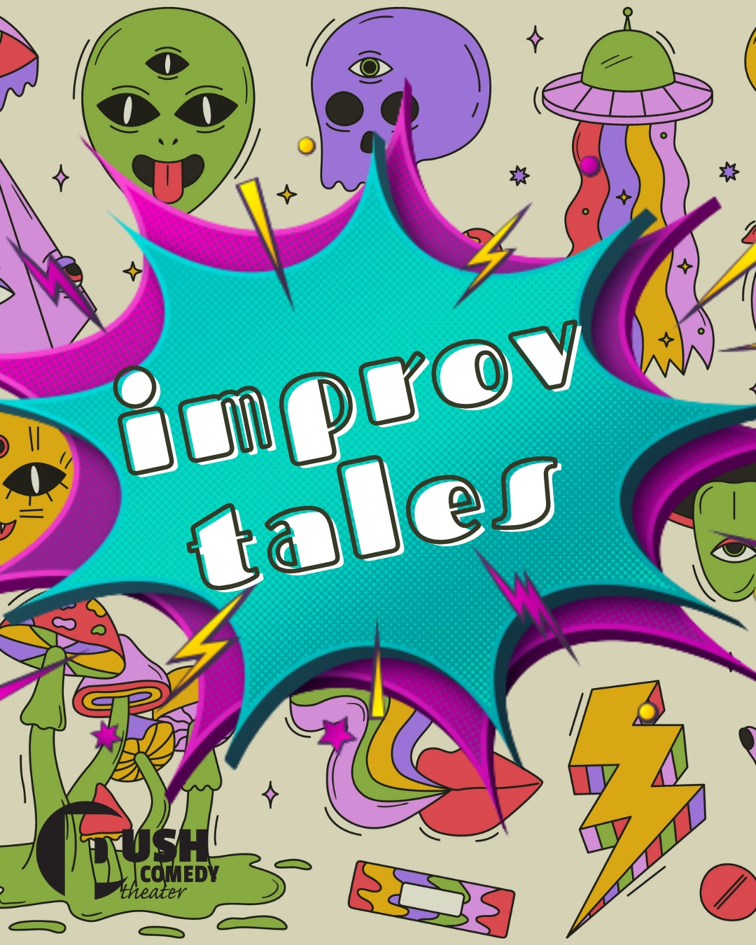 @seanmichaeldevereux is going to tell some stories. We're going to turn them into improv scenes. Fun will be had.
Improv Tales
Tonight . 8pm . Push Comedy Theater