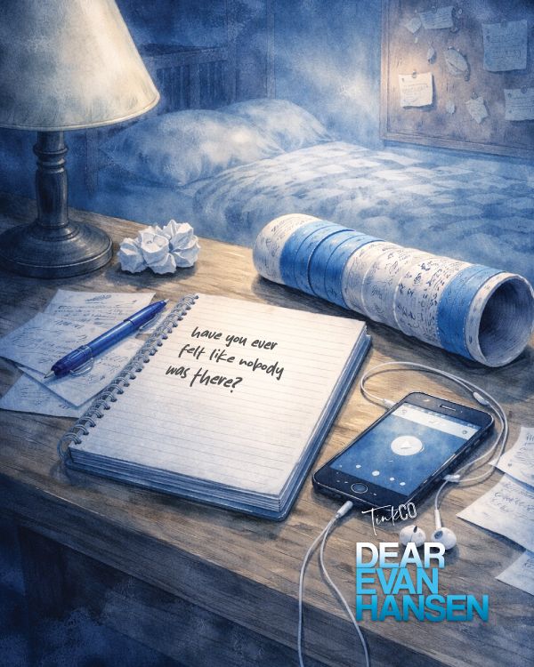 Sometimes the hardest conversations are the ones we have with ourselves.
The thoughts we write down.
The words we don’t send.
The feelings we hope someone might notice.
Dear Evan Hansen is a story about those moments —
about loneliness, connection, and the quiet hope of being understood.
We’re honoured to be bringing this extraordinary show to the stage.
📅 11–14 March 2026
📍 Barn Theatre, Cirencester
More to come. 💙