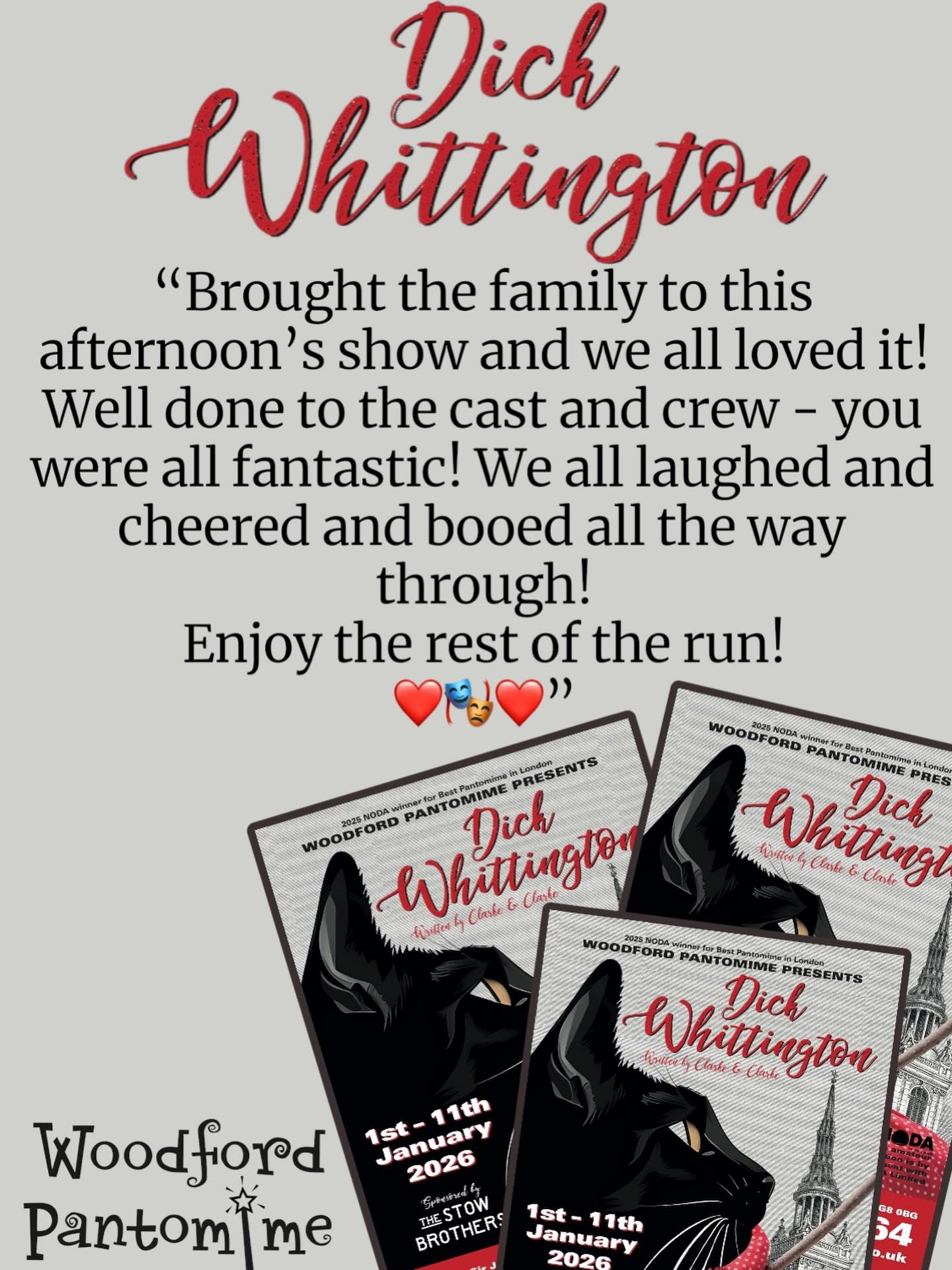 Thank you so much for your feedback!
Have you seen the show? We’d love to hear what you think 🐈⬛