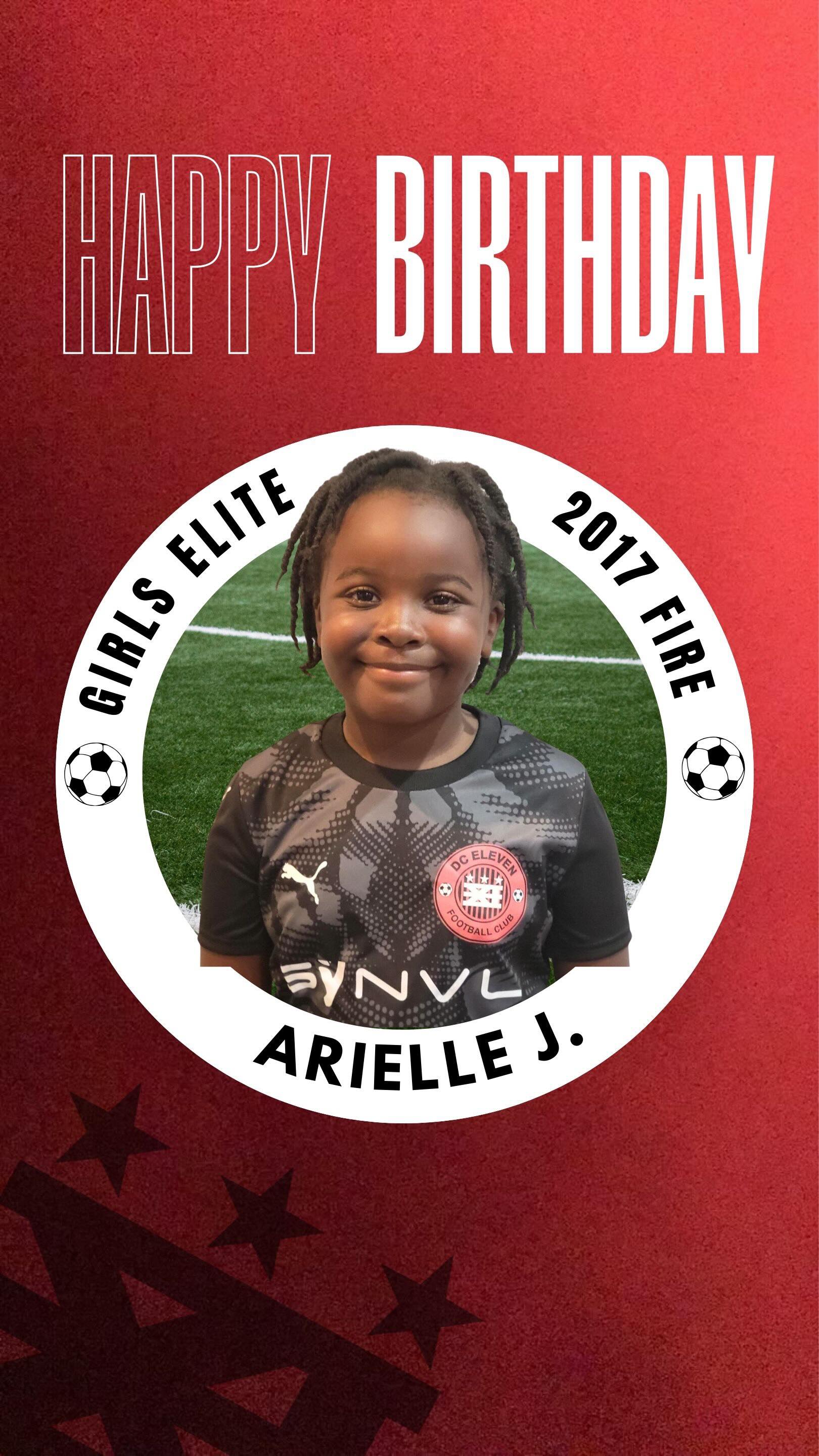 Happy birthday Arielle! Keep shining bright on and off the field! 🎂 🎈🏆⚽️
.
.
.
.
.
.
.
.
.
#EliteSoccer #HappyBirthday #girlssoccer #FutureStar #SoccerAcademy
