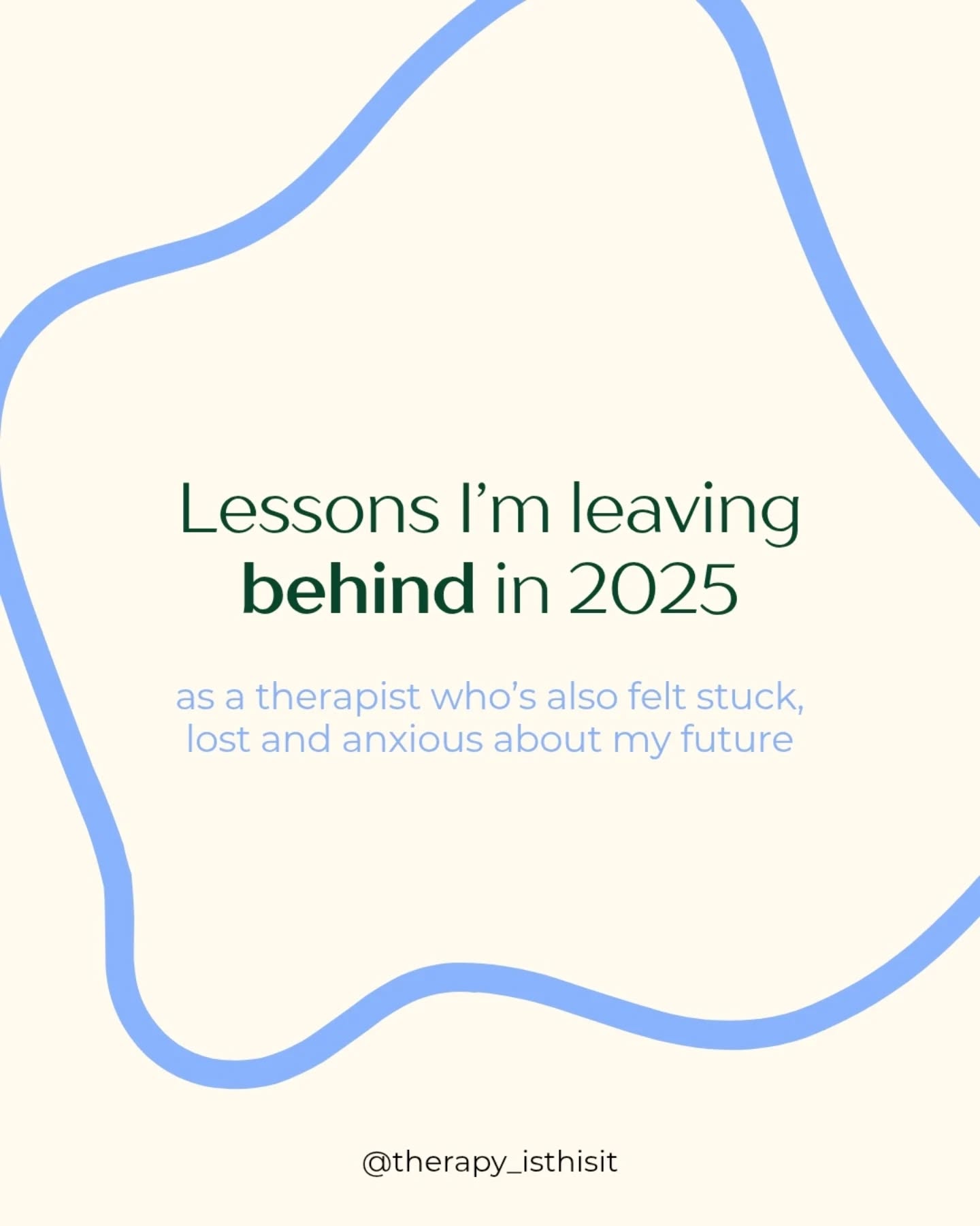 Thanks, but 2026 is gonna be different 💁♀️
As a therapist that has also felt the mid-20s dread of not having everything 'sorted' - here are the four lessons I'm leaving behind in 2025.
👉Waiting to feel ready before starting
👉Anxiety = I'm on the wrong path
👉Needing a full plan to start
👉There's something wrong with me, that's why I feel stuck
Instead, self-reflection and deep therapeutic work has taught me that I can build a life with...
• Genuine connection, friendships with people that you just get you.
• Confidence to go after the things that matter to you - your dreams.
• Days that feel long and full - not fast and meaningless.
• A partner who compliments and supports the life you want to live.
If this is what you want too... follow for more support, and for therapy that helps you build connection & direction- @therapy_isthisit
.
.
.
#anxietyhelp #decisionparalysis #getunstuck #therapyforanxiety #therapyforoverwhelm