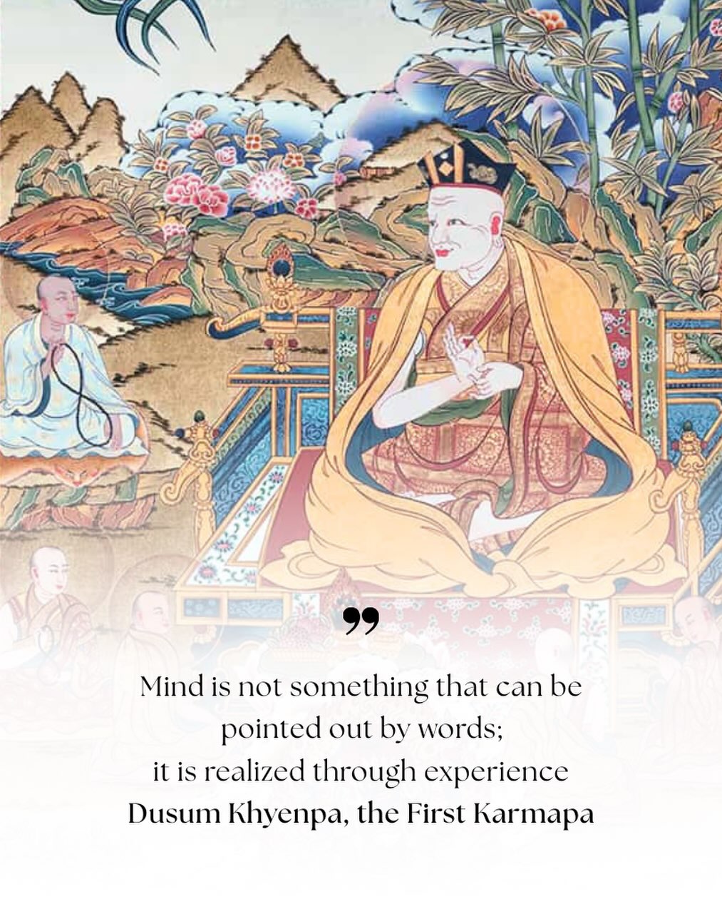 This Saturday, the 10th at 5 pm (CET), Do Tulku Rinpoche will grant a teaching on the life of the First Karmapa, Düsum Khyenpa—the founder of the Karma Kagyu lineage and one of Tibet’s great realized masters.
Renowned for his profound realization, visionary insight, and the establishment of the tulku tradition, the First Karmapa’s life and teachings have guided generations of practitioners and continue to shape Buddhism to this day.
You are warmly invited to join this new teaching in the Stories of Liberation series.
🔗 Registration is available through the link in the bio or aryatara.net
🌍 The teaching will be translated into Spanish and Portuguese.
Looking forward to seeing you there! ✨
#karmapa #kagyu #buddhism #dotulkurinpoche