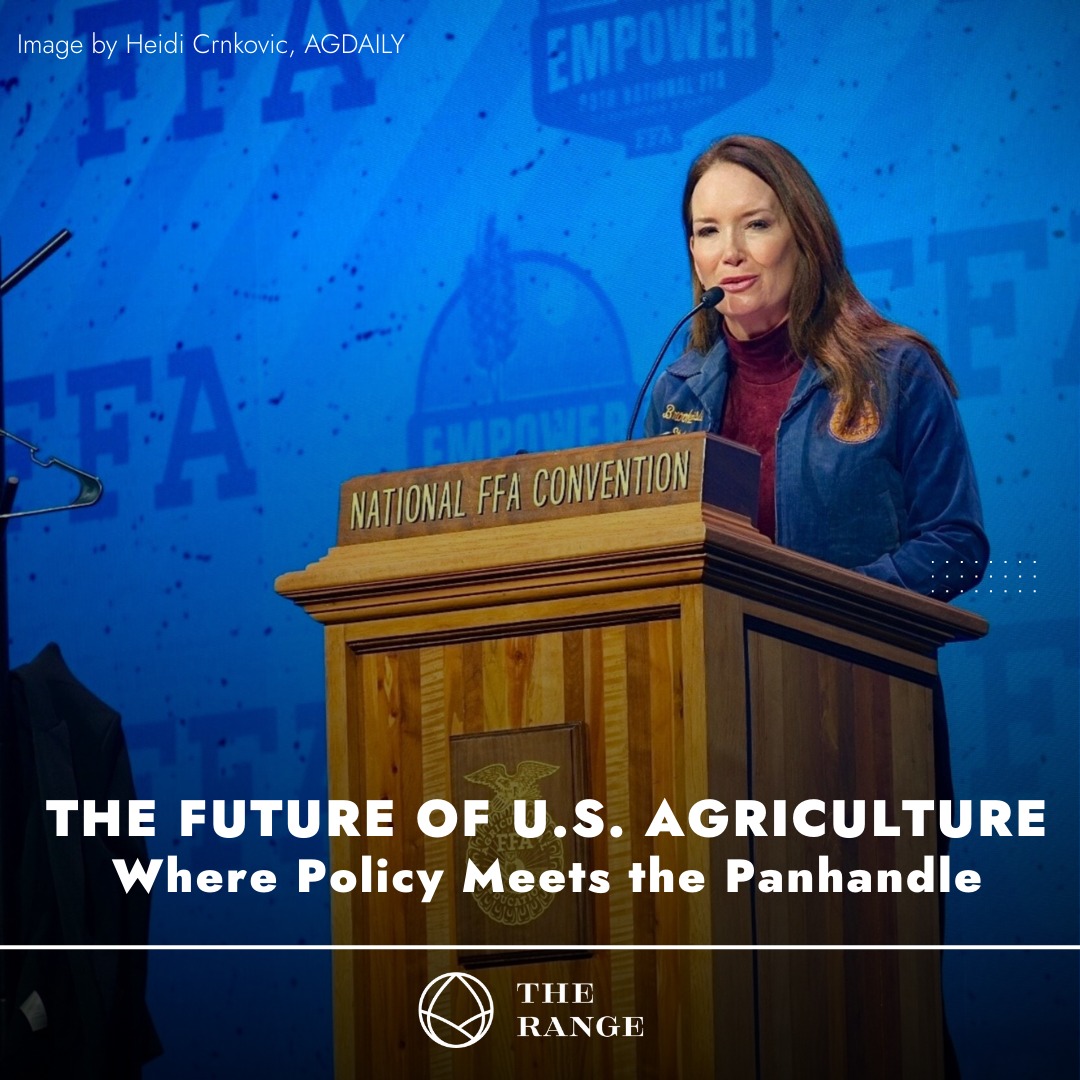The USDA has released its 2026 policy priorities (link in bio), and many of them closely align with the work we are focused on at The RANGE. From strengthening farm profitability and expanding markets to protecting natural resources and promoting soil health, these priorities reinforce the importance of research, innovation, and long-term resilience in agriculture. These are the same challenges and opportunities producers face every day across the Texas Panhandle. We’ll continue following how these priorities take shape and what they mean for our region. #TheRANGE #PanhandleAg #FarmPolicy #AgInnovation