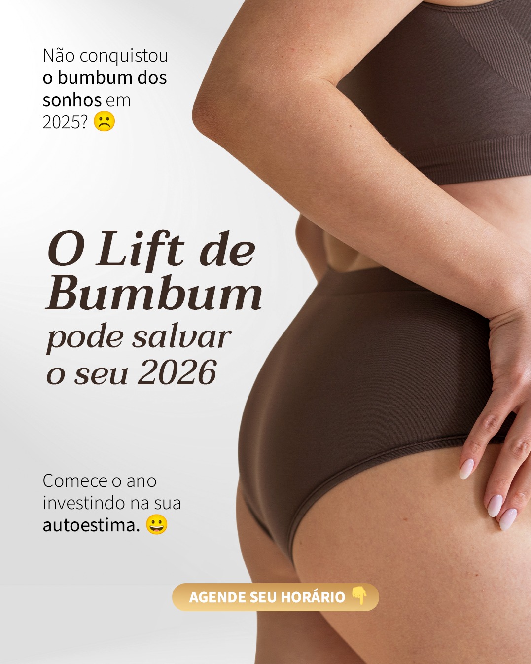 O ano virou…
e algumas conquistas podem começar agora. ✨
Se o bumbum dos sonhos não veio no ano passado, talvez só faltasse o tratamento certo.
O Lift de Bumbum ajuda a melhorar o contorno, a firmeza e a sustentação da pele, realçando suas curvas de forma natural e harmoniosa.
Agende sua avaliação e descubra o que o Lift de Bumbum pode fazer por você.
✨+44 7398 192413
.
The year has turned…
and some achievements can start right now. ✨
If your dream curves didn’t happen last year, maybe all you were missing was the right treatment.
The Butt Lift helps improve contour, firmness, and skin support, enhancing your curves in a natural and harmonious way.
Book your consultation and discover what a Butt Lift can do for you.
✨ +44 7398 192413