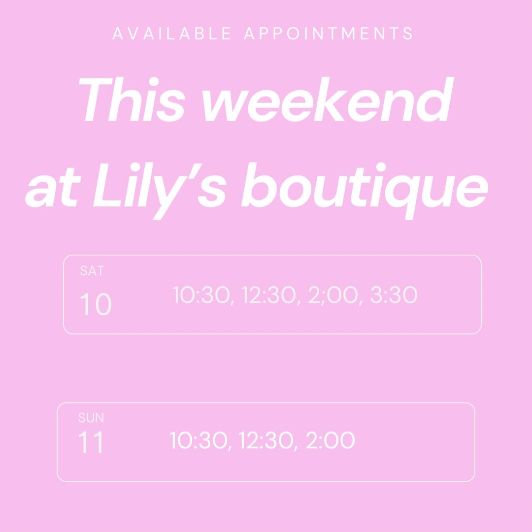 Our last appointments available for this weekend!! We are booking up fast, book your appointment now to avoid disappointment 🤩✨🌸