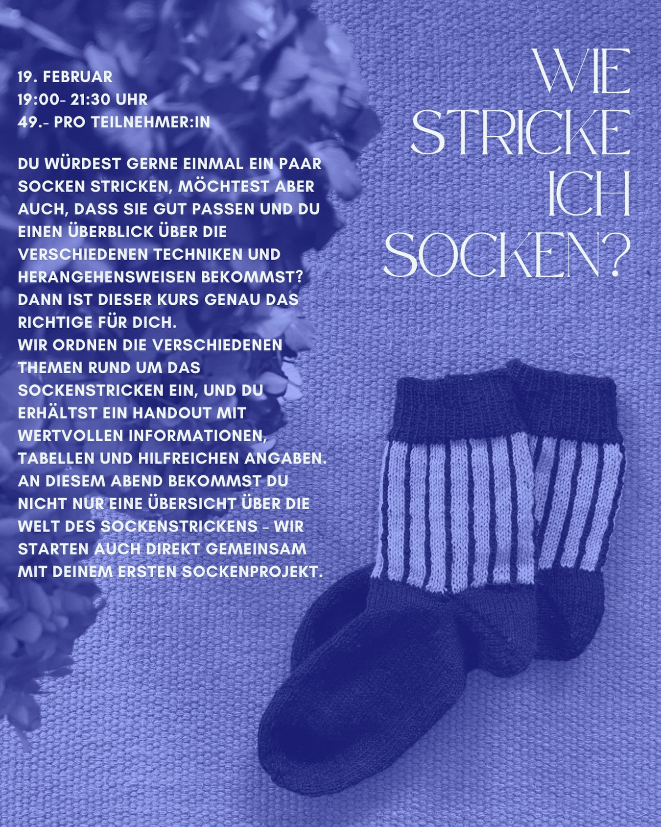 Mehrere meiner Kund:innen haben sich einen Sockenstrickkurs gewünscht – und hier kommt er!
Ein Abend ganz im Zeichen der Sockenwelt🧦:
Welche Techniken gibt es? Wie stricke ich Socken, die mir wirklich passen? Und wie kreiere ich mein eigenes Design?
Diese und weitere Fragen werden beantwortet, und ihr geht mit einem Handout und vielen neuen Ideen nach Hause.
Ihr könnt euch zu den Kursen direkt online, per Mail oder im Laden anmelden.
#fibreatelier
#fibreatelierkurs
#socksknitting