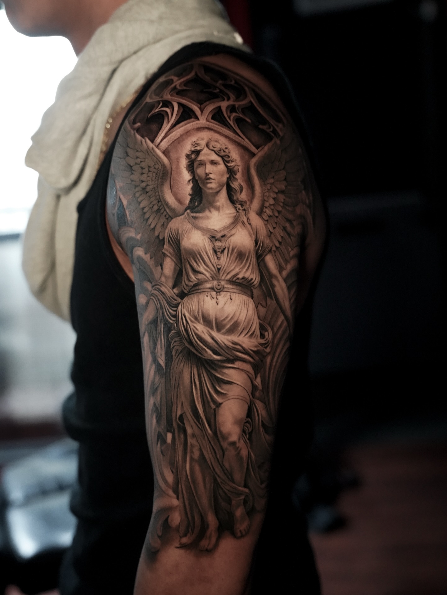 Do you have a black and gray religious tattoo that you’d like to get done? Contact:
✍🏽Artist: Lalo V @inkbylalo
🗓️Books: OPEN
To book: DM/text/email him directly
📧inkbylalov@gmail.com
📱 (408)843-7441
💲Deposit Req
•
•
•
#bayareatattooartist #portraittattooartist #marsinktattoo #california #bayarea