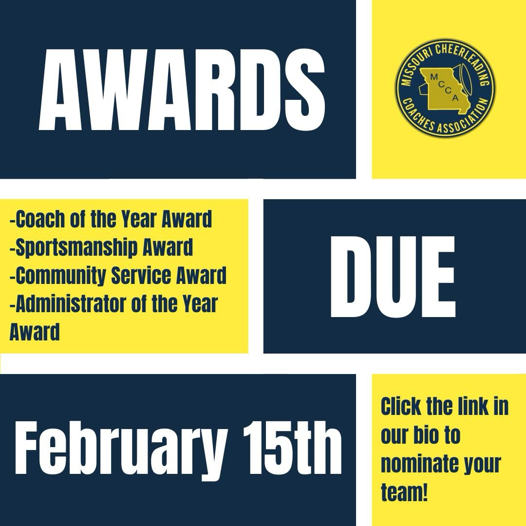 TEAMS! Check out the awards tab on MCCA to nominate coaches, programs and administrators!