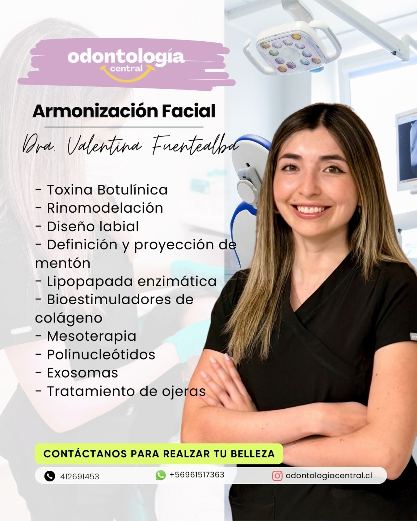 La armonización facial no se trata de cambiar quién eres, sino de realzar lo mejor de ti 🤍
Con técnicas seguras y personalizadas, buscamos equilibrio, naturalidad y resultados que se vean frescos y sutiles.
Cada rostro es único, y por eso cada tratamiento también lo es.
✨ Más confianza
✨ Resultados naturales
✨ Cuidado experto
Agenda tu evaluación con @od.valentinafuentealba y conversemos sobre lo que tu rostro necesita 😀❤️
#ArmonizaciónFacial #BellezaNatural #EstéticaFacial #Confianza #CuidadoProfesional #Curanilahue #ClinicadentalCuranilahue #dentistaCuranilahue #Curanilahuedentista #botoxCuranilahue #LabiosCuranilahue