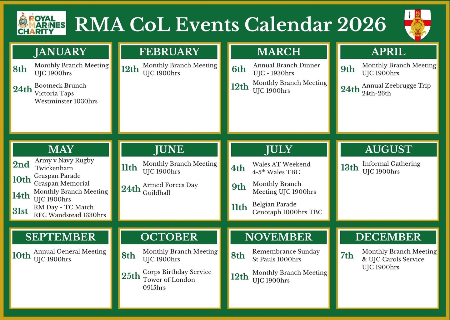2026 Branch events