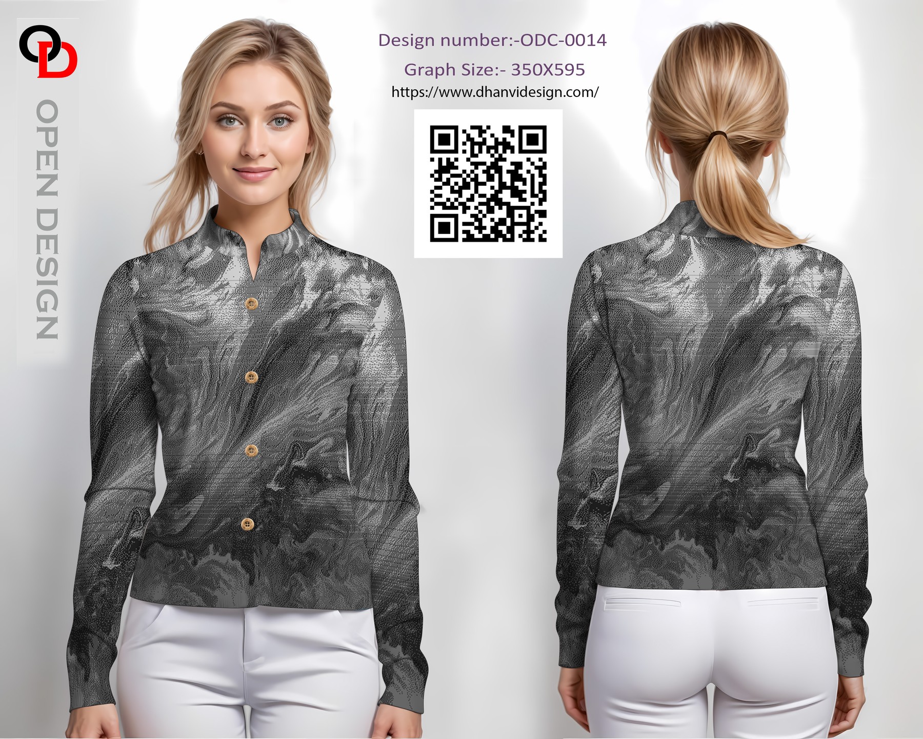 This high-quality .bmp file is specially designed for creating cardigan and koti knitting jacquard patterns. This file is perfect for knitwear designers, fashion brands, and home-based entrepreneurs looking to create innovative and eye-catching designs. Download now and take your knitwear collection to the next level!