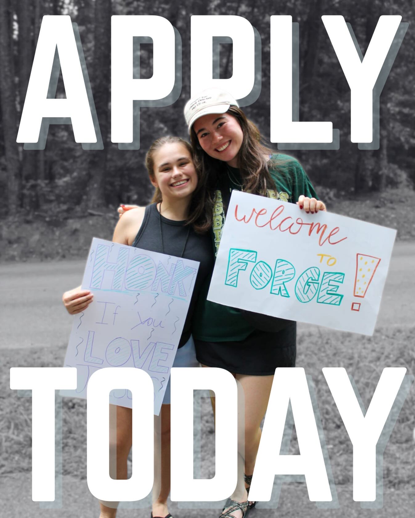 Stop what you’re doing and go apply for Forge Staff! There are counselor, CREW, praise team, and tech positions available…so there’s a position for you!
Staff applications close on January 31st! Tell your friends and GO APPLY!!🥳🥳🥳