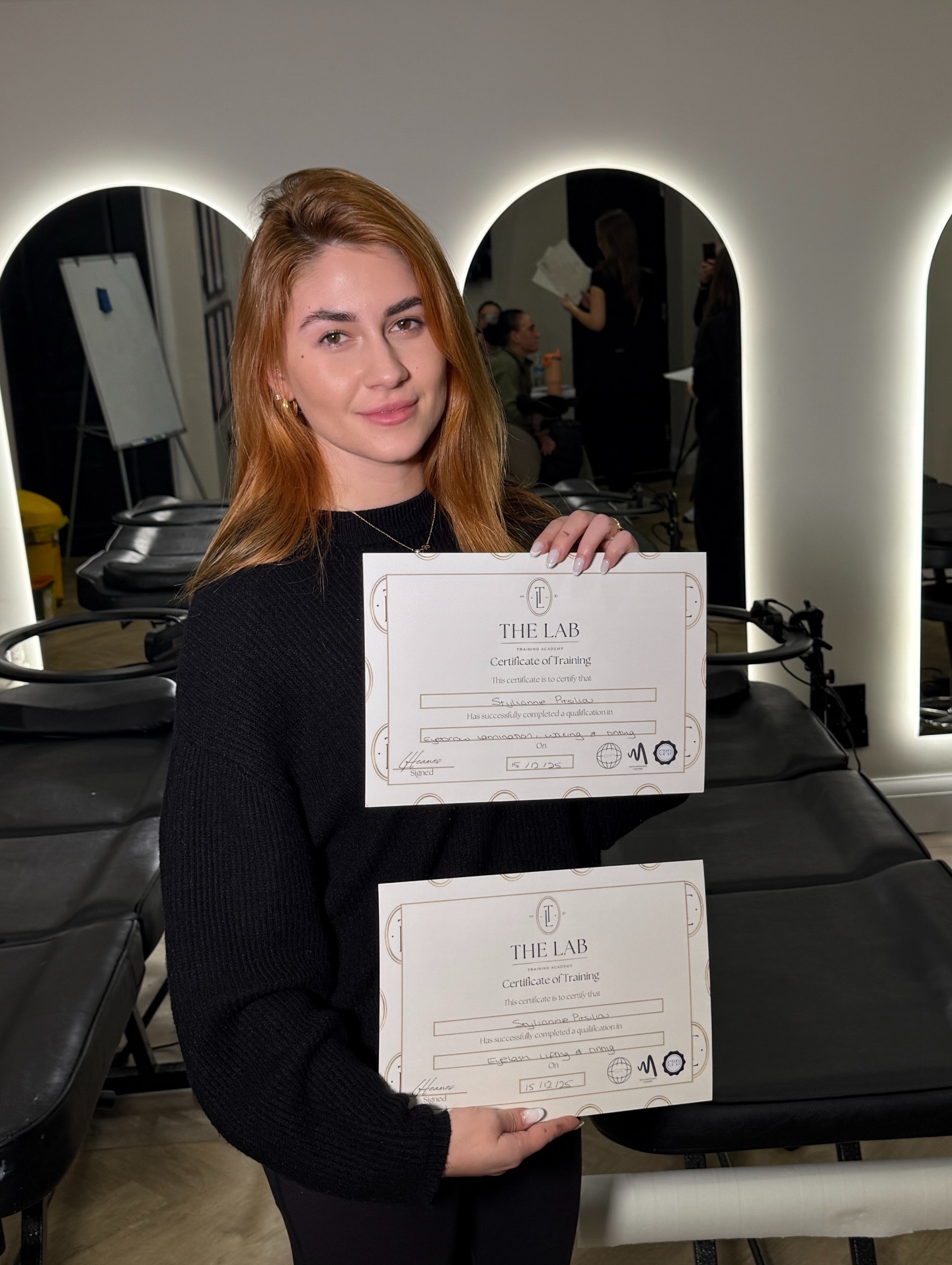 From Cyprus 🇨🇾 to the UK 🇬🇧 just to train with The Lab Training Academy — and this is exactly why we do what we do 🖤
We are beyond privileged to attract students who are willing to travel across the world to learn our techniques. Our methods are used worldwide and we are proud to be an internationally recognised academy 🌍✨
Stella is a true natural — a perfectionist with incredible precision, control, and talent. Watching her work throughout training was a reminder that skill + passion is an unstoppable combination 🤍 She absolutely smashed our Combined Lash & Brow Course and we cannot wait to see her thrive back home.
🎓 Stella is now qualified in:
▫️ Lash lift
▫️ Lash tint
▫️ Brow lamination
▫️ Brow waxing
▫️ Brow tinting
▫️ Upper lip waxing
▫️ Lash lift maintenance
▫️ Brow lamination maintenance
▫️ Lash lift relaxing
✨ Course investment: £400
✔️ Includes full starter kit
✔️ Fully accredited certification
💰 Save £320 compared to booking separately
👩🏻💼 Run by leading industry professionals
🏆 Award-nominated academy & educators
👩🎓 CPD & CAP Accredited
💳 Pay in 3 with PayPal
🌐 Book via the link in our bio 👆🏼
📍 Childwall, Liverpool & Dubai 🇦🇪
📞 +44 7585 896283
Dream big. Train internationally. Become elite. 🗝️✨