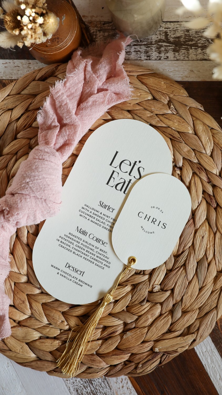 100x Oval Place Name ✅
I love working on on-the-day stationery! Watching it come to life from the design to the final print and then knowing it’s going to be a part of your #wedding day is the best feeling!
This bride has gone for a pink cardstock and an olive green tassel and I’m loving my this combo!
#stationery #cricut #behindthescenes