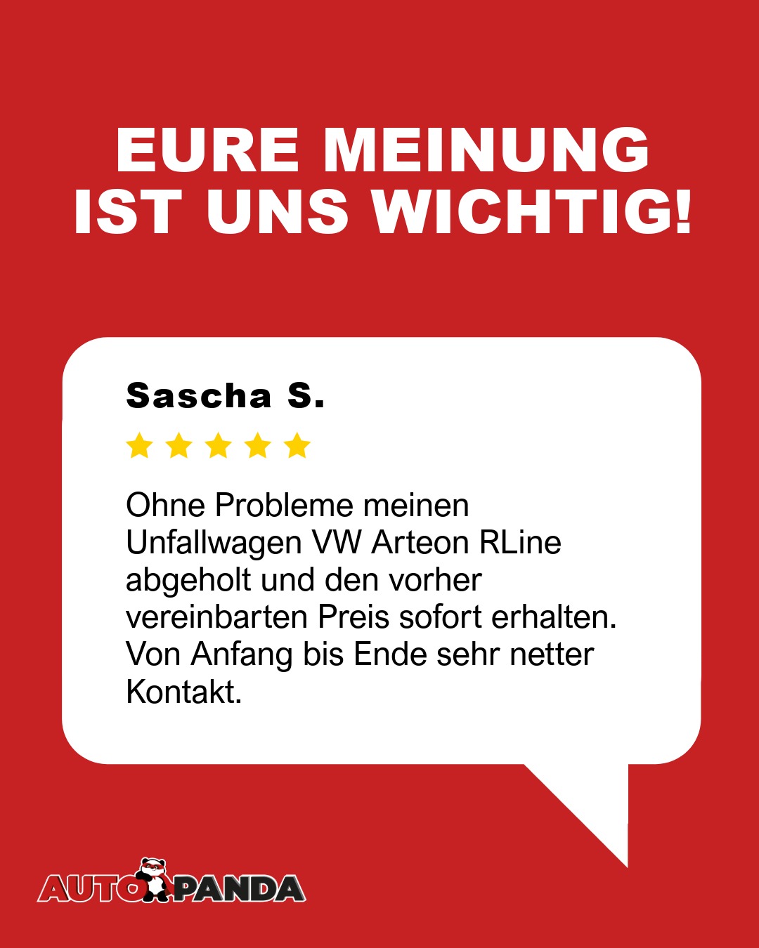 Eure Meinung zählt 🚗⭐
Danke für das Vertrauen und das tolle Feedback!
👉 Du willst dein defektes Auto verkaufen? Wir sind für dich da. ☺️
#Autoverkauf #Autopanda #AutoverkaufLeichtGemacht #DefektesAutoVerkaufen