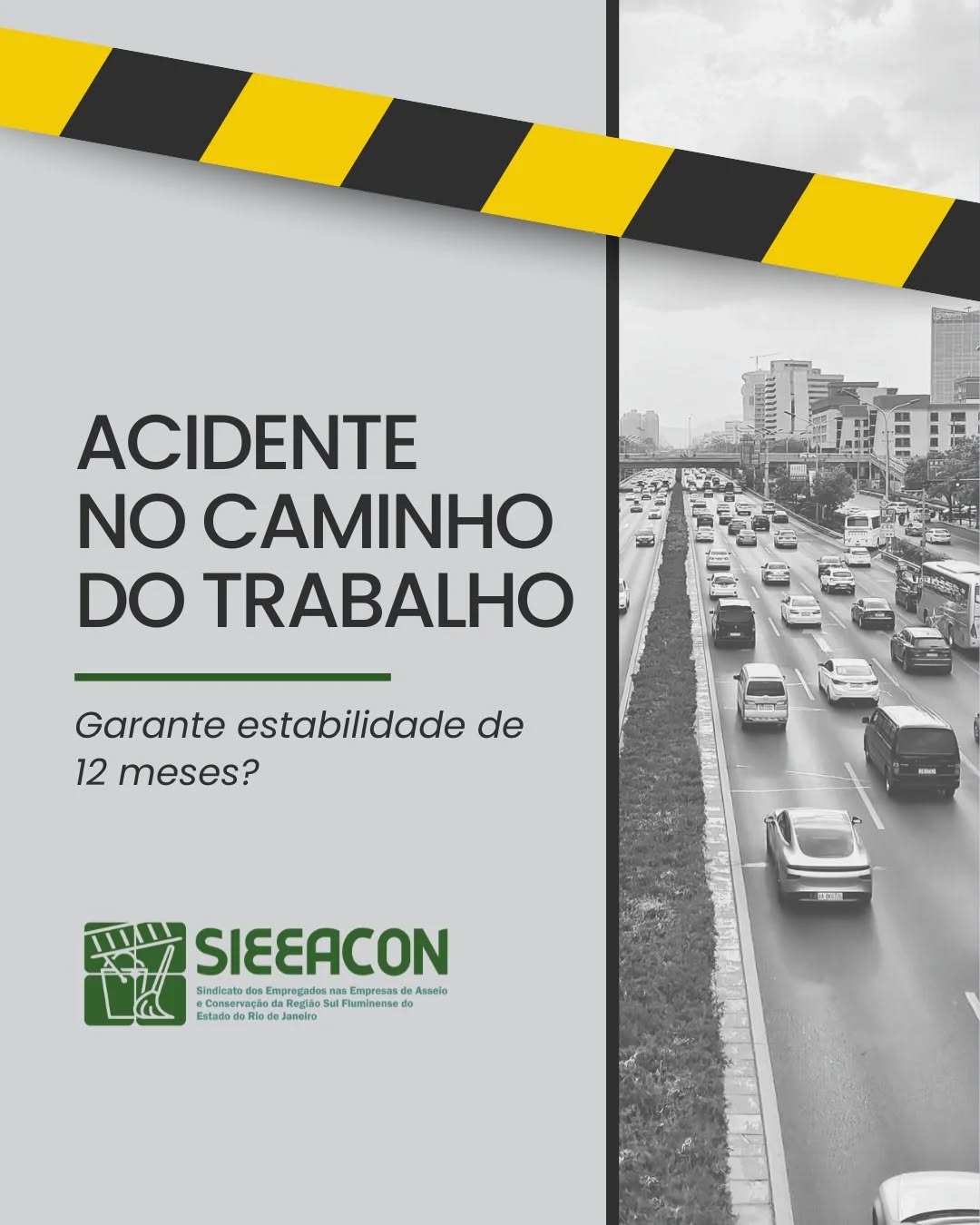 🧹🏢 Trânsito e Trabalho: Acidente de trajeto garante estabilidade na área de Asseio e Conservação?
Para quem trabalha com limpeza e conservação, o deslocamento muitas vezes é longo e cansativo.
O trânsito do Sul Fluminense não perdoa, e acidentes podem acontecer.
⚖️ O que diz a Lei?
Se você sofrer um acidente no percurso (casa-trabalho-casa), seja de ônibus ou condução própria, isso pode ser caracterizado como acidente de trabalho.
✅ Você terá estabilidade de 12 meses se:
Ficar afastado por mais de 15 dias;
Receber o Auxílio-Doença Acidentário (código 91) pelo INSS.
⚠️ Importante: A empresa só é obrigada a pagar indenização em dinheiro se ela tiver culpa no acidente (ex: se o acidente foi na van da empresa).
Se foi no transporte público, a empresa não paga indenização, mas você mantém o emprego garantido pela estabilidade previdenciária!
Não assine nada sem falar com o SIEEACON.
Estamos aqui por você.
#SIEEACON #SulFluminense #AsseioEConservação #LimpezaUrbana #Trabalhador VoltaRedonda BarraMansa