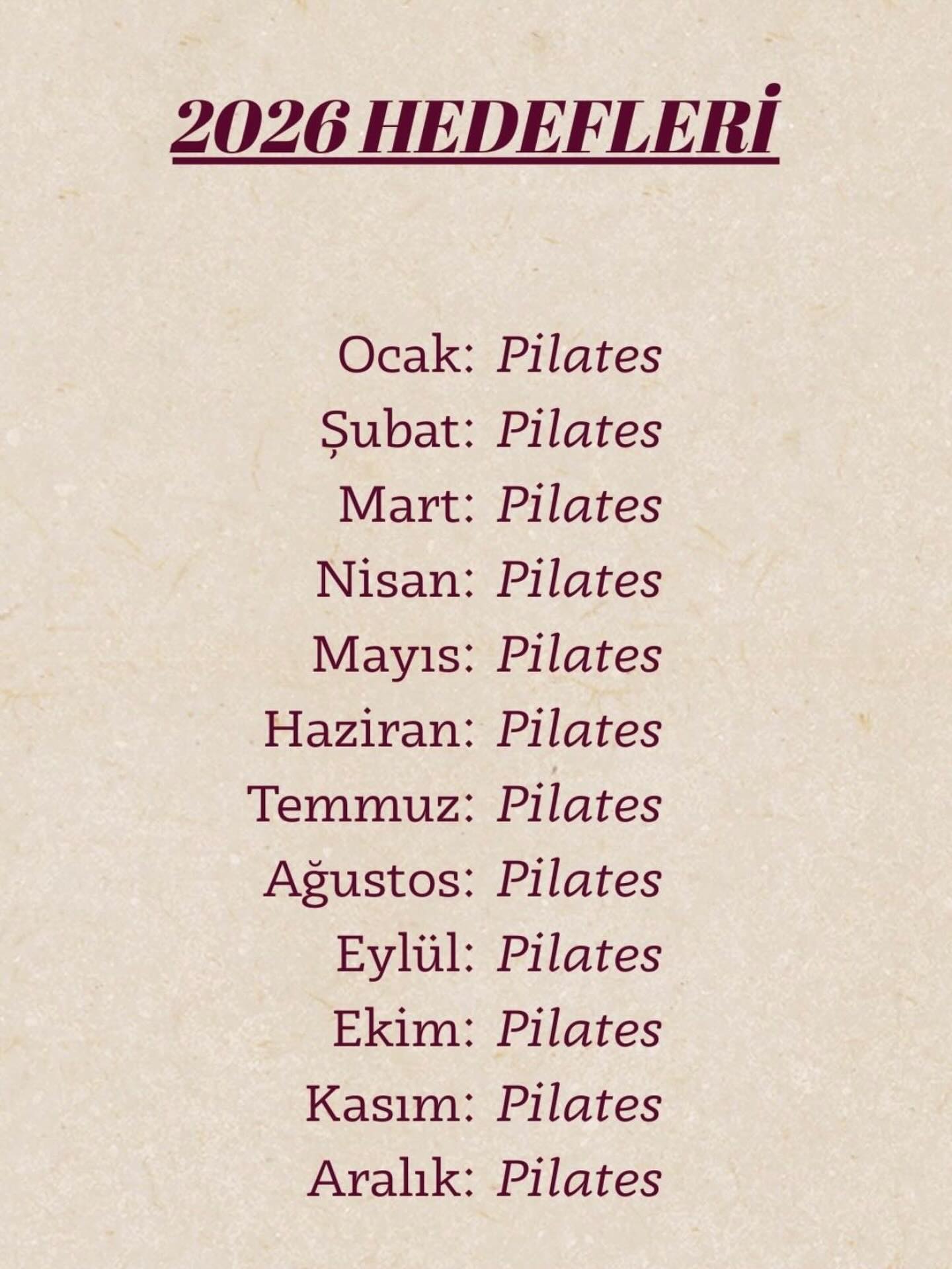 Siz 2026 hedeflerini belirlediniz mi ?