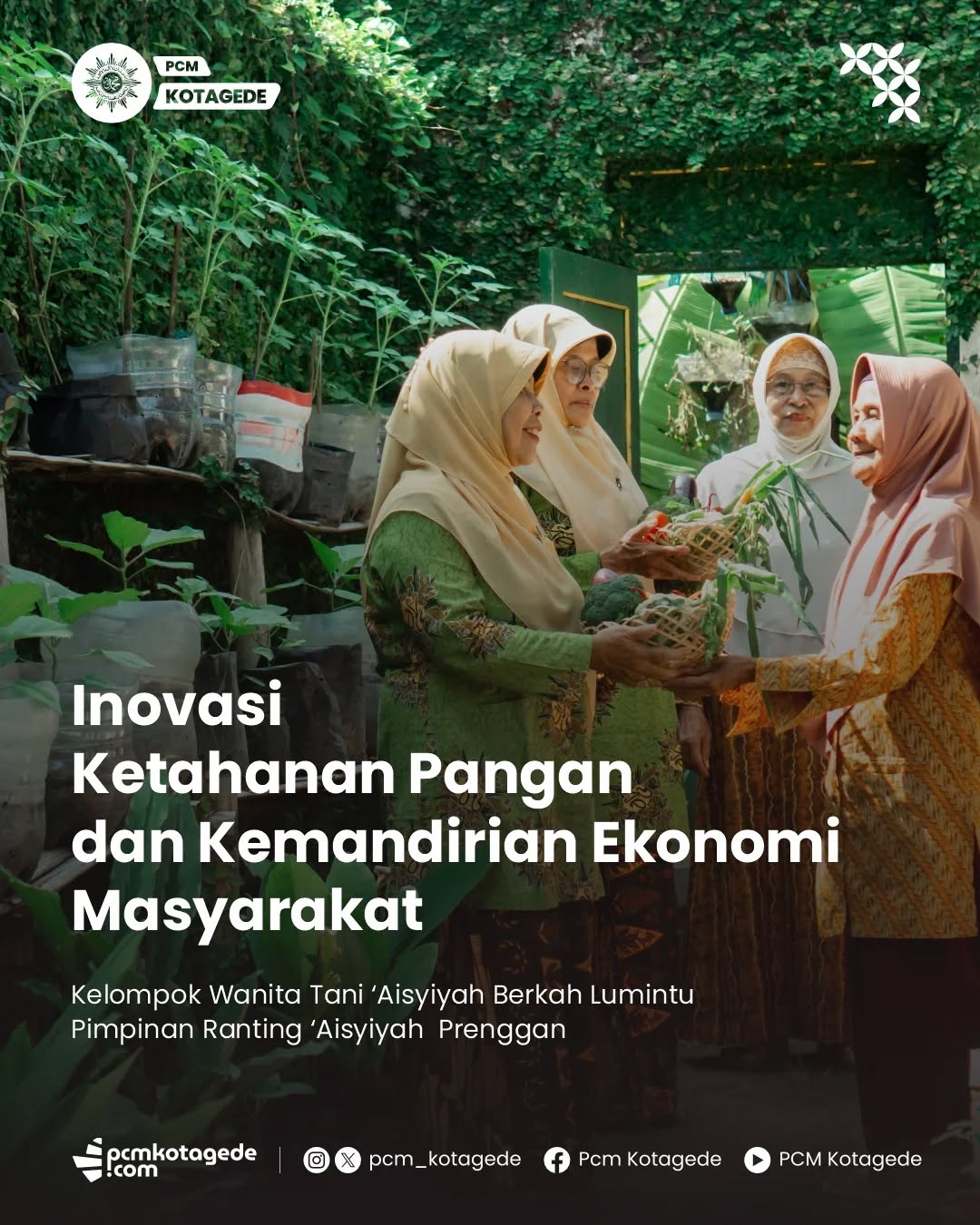 Kelompok Wanita Tani ‘Aisyiyah (KWTA) Berkah Lumintu Pimpinan Ranting ‘Aisyiyah (PRA) Prenggan bertekad untuk terus melakukan inovasi dan berkontribusi lebih besar lagi demi kemaslahatan umat dan bangsa, terutama dalam bidang ketahanan pangan dan kemandirian ekonomi di masyarakat.
#pcmkotagede #muhammadiyah #kotagedecup #aisyiyah #praprenggan pcakotagede
