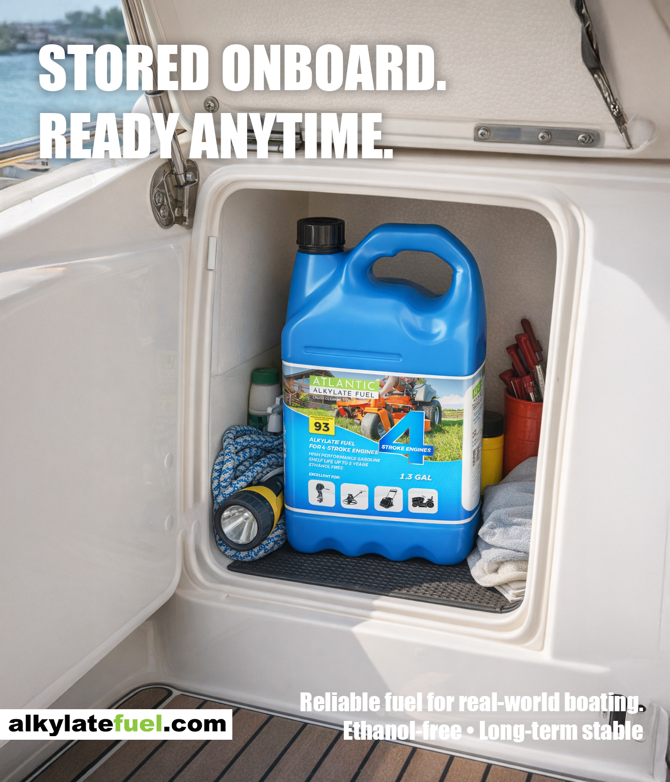 Boat days don’t always go as planned — that’s why we keep dependable fuel onboard, ready whenever it’s needed. Find more about Atlantic Alkylate Fuel at www.alkylatefuel.com #BoatLife #OnTheWater #MarineFuel #EthanolFree #Boating #alkylatefuel