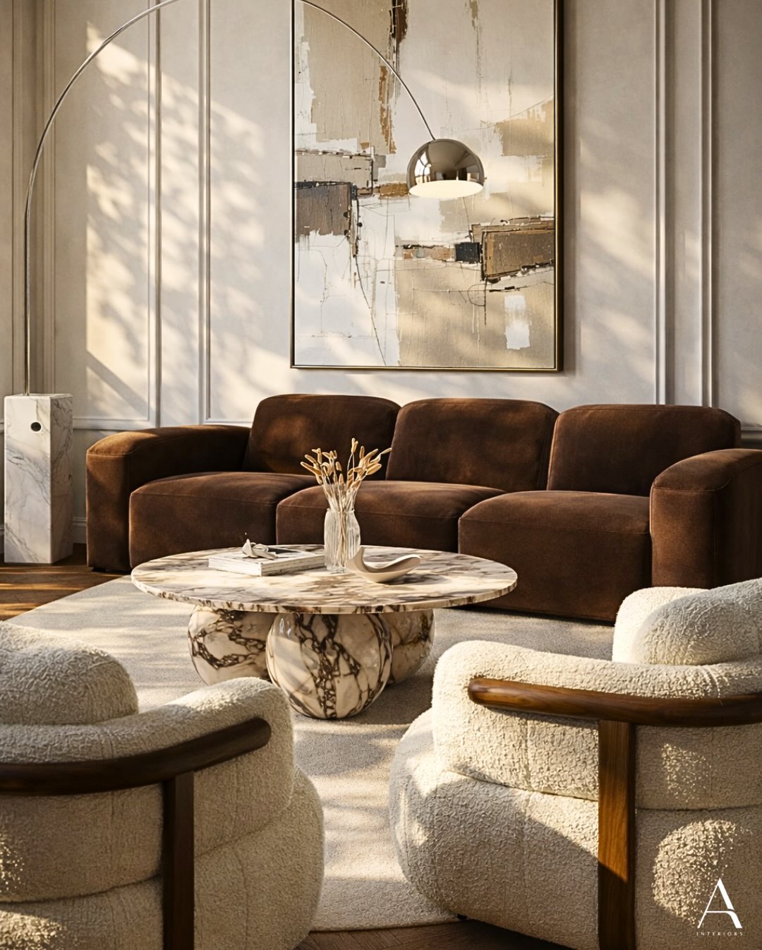 Translating the moodboard into a render through brown hues, tactile textures, and natural light.
Adeny Interiors
#interiordesign