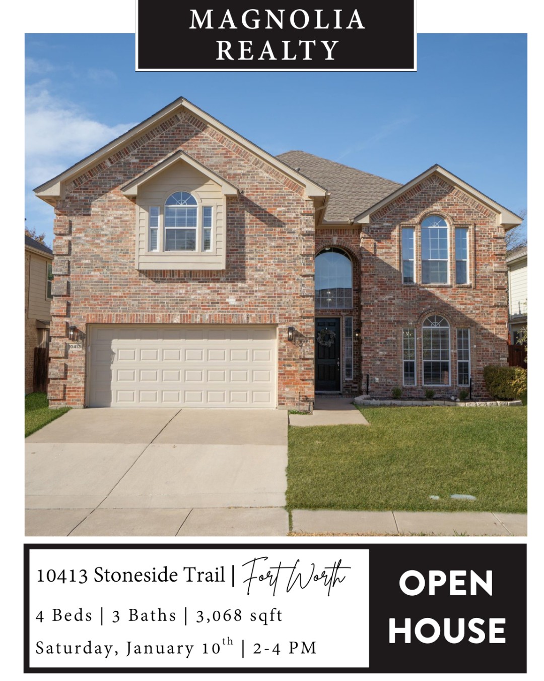 ⨠OPEN HOUSE ā Youāre Invited āØ
š 10413 Stoneside Drive | Fort Worth
š Saturday, January 10th
ā° 2:00ā4:00 PM
Step inside a home that simply works ā a smart layout, beautiful natural light, and spaces designed for both everyday living and effortless entertaining. The open living areas flow seamlessly, while the primary suite offers a calm, comfortable retreat tucked away upstairs.
The neighborhood itself is a standout ā quiet, well-kept, and conveniently located near shopping, dining, and major commuter routes. Everything you need is close, without the noise or rush.
š Zoned to highly sought-after Keller ISD, this location adds long-term value and everyday convenience.
Come see why 10413 Stoneside Drive feels like the right fit the moment you arrive. Doors are open ā come take a look.
š” Hosted by Stephanie Browne, Magnolia Realty
š 817.253.3941 | StephanieBrowneRealtor.com
#OpenHouse #FortWorthHomes #KellerISD #NorthFortWorth #MagnoliaRealty #DFWRealEstate #FortWorthLiving #JustListed #OpenHouseDFW #HomeSweetHome