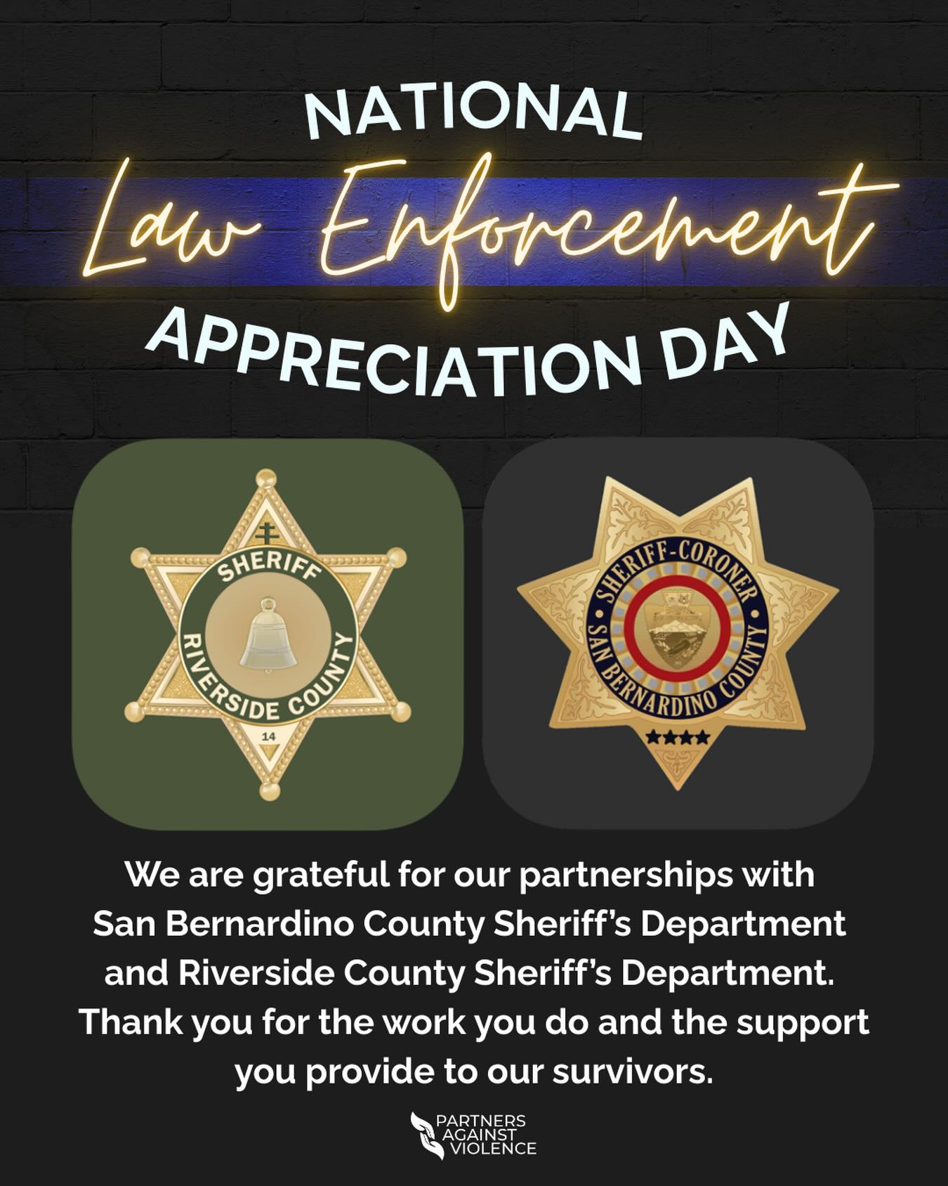 Thank you for your service and commitment to our communities.
@sanbernardinocountysheriff @riversidecountysheriff @sheriffshannondicus @sheriffbianco