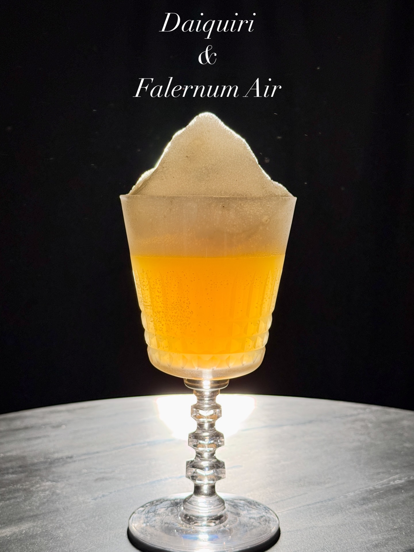 The next creation in our “Air” cocktail series:
Daiquiri x Falernum Air
If you’re not familiar with Falernum, it’s a popular modifier in tiki cocktails made with lime zest, clove, allspice, and ginger. Some equate it to “tiki triple sec.”
As always, yes, you can enjoy this cocktail at your next event. Book us for your next event 🍸 💫
#charlotte #charlottebartender #mobilebar #partyplanner #cocktail