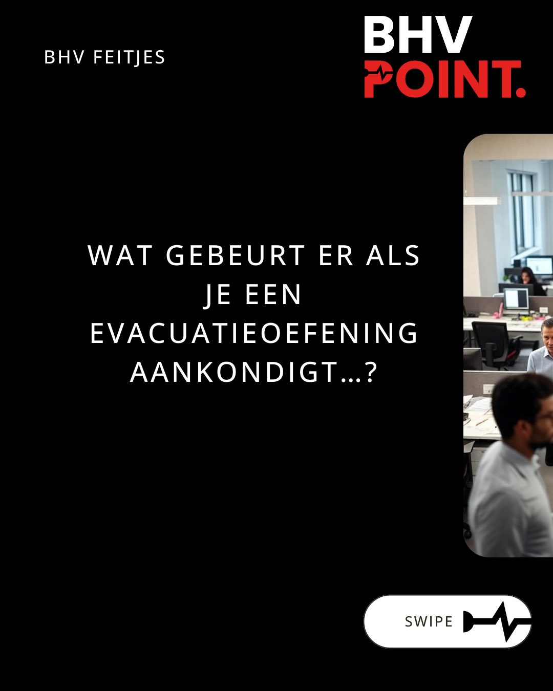De allerbeste evacuatieoefening?Die je NIET aankondigt.
Dan zie je pas het échte gedrag:
* iemand die nog snel even print
* een ander die koffie haalt
* “ik moet nog even naar het toilet”
* laptop mee, jas aan, tas pakken
En dat terwijl de rook zich al verspreidt.
Aangekondigde oefeningen? Theater.
Onaangekondigde? Realiteit.
En geloof me: dan schrik je van je eigen bedrijf.
Wanneer was jullie laatste onaangekondigde oefening?
Of durven jullie niet? 😏
#veiligheid #safetyfirst #bedrijfshulpverlening #BHV #ehbo #veiligheidsbewustzijn
#bedrijfsveiligheid #veiligewerk #noodsituaties #levensreddendhandelen
#praktijkgerichteopleiding #eerstehulp #AED #ontruimingsoefening #veiligheidsopleiding
#hulpverleners #teamwork #BHVpoint #TeamBHVpoint #BHVpointTraining #putten #Veluwe
#Ermelo #Harderwijk #nijkerK