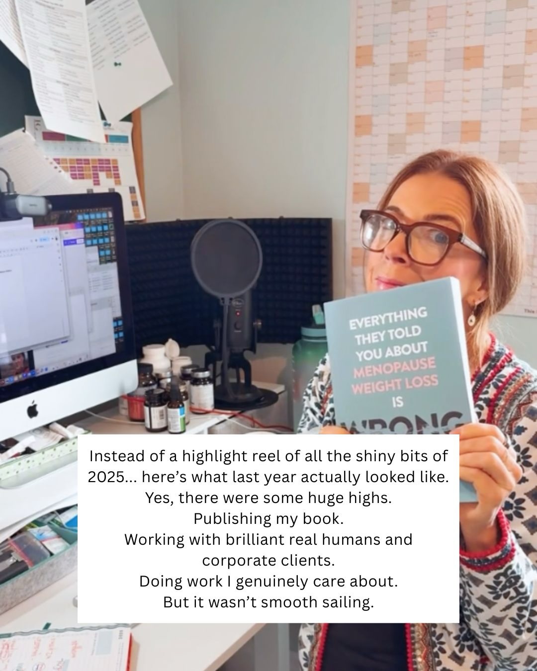 This is your reminder that a good year doesn’t have to be a flawless one.
Progress rarely looks like ticking every box.
It looks like adjusting, learning, dropping a few balls and picking up the ones that matter.
Last year taught me that momentum comes from staying in the game, not getting everything right.
If today feels wobbly or behind or like you should have done more by now, that’s not a sign to quit. It’s a sign to recalibrate.
Tell me one thing you’re leaving behind from last year.