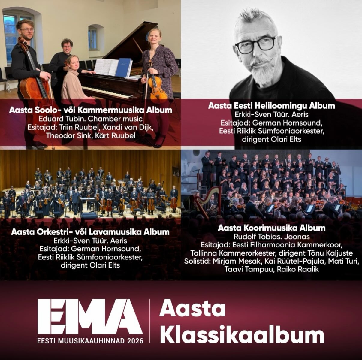 So excited to have found out that our CD of Tobias’ oratorio “Jonah”, released in November by @ondine_records has been nominated for the Estonian Music Awards! I look forward to joining all my colleagues for the Gala on the 29th of January!
#operasingersofinstagram #musicawards #classicalmusic #ondinerecords #spotify