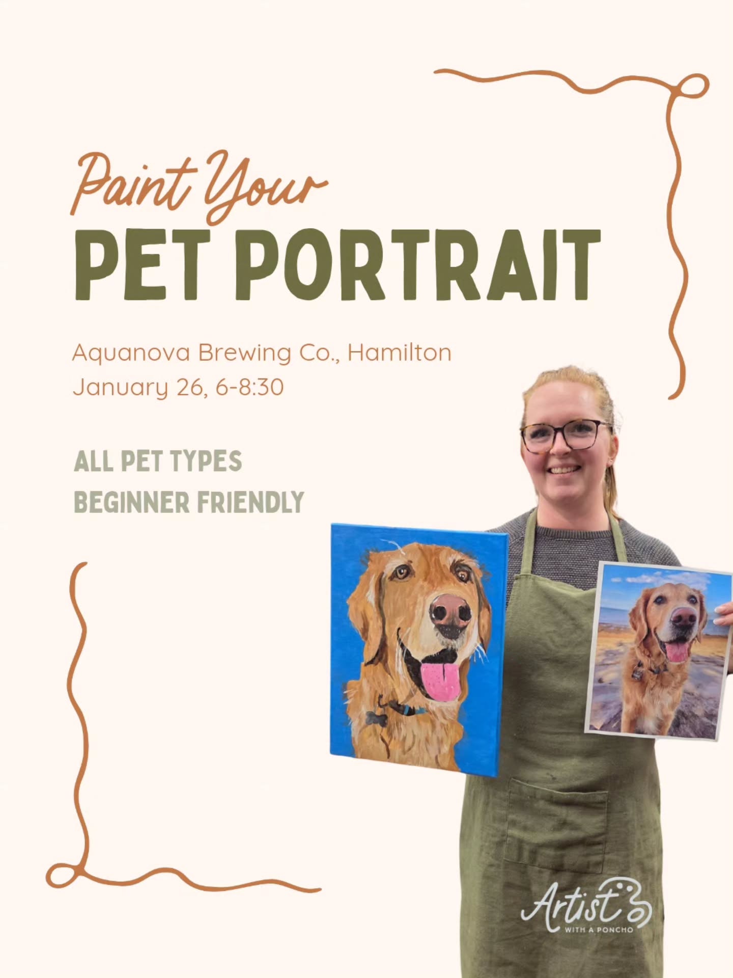 Annnnd we're back friends! Paint Your Pet will be at @aquanovabeer on January 26 ! BEGINNER FRIENDLY & all pet types welcome πΆπ±πΈπ’π π₯
Tickets include:
πΆ A pre-sketched canvas of your pet
π± All materials & guided instructions
π° 2 drinks from @aquanovabeer π»
π Ticket link in bio!